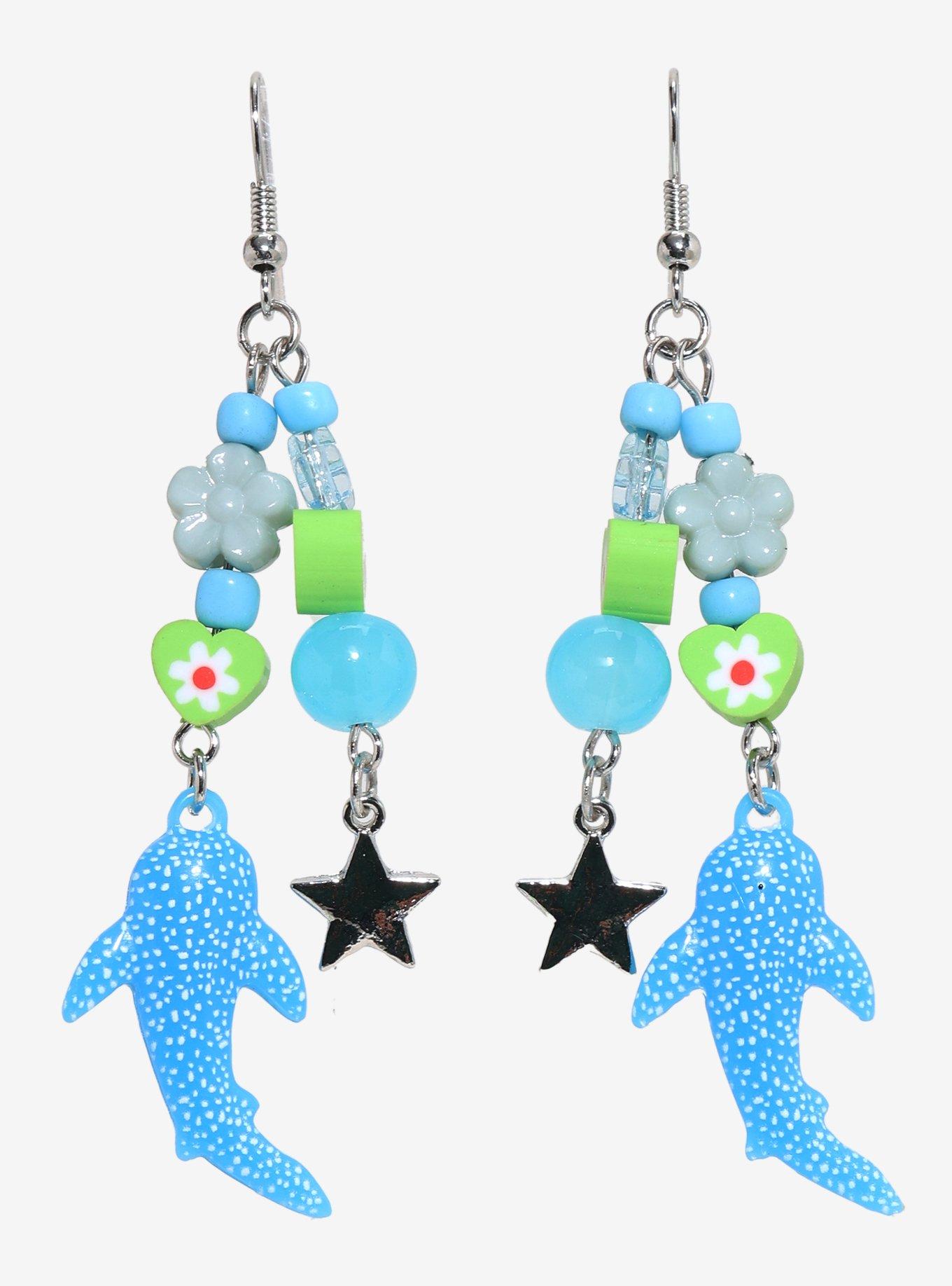Thorn & Fable Whale Shark Drop Earrings, , hi-res