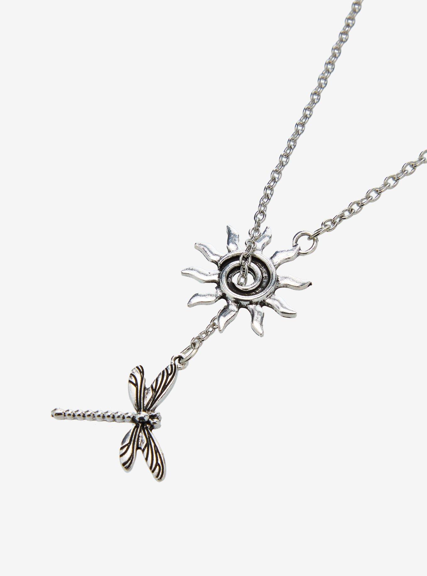 Thorn & Fable Sun & Dragonfly Lariat Necklace, , alternate