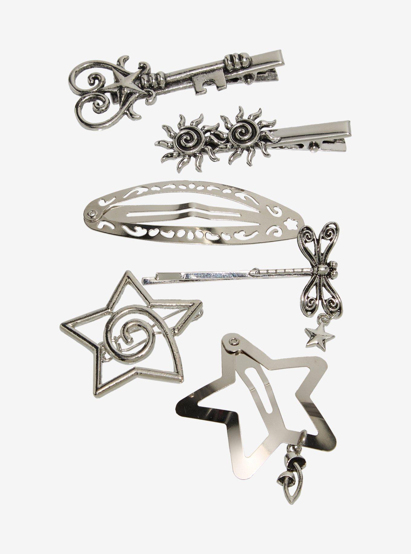 Thorn & Fable Dragonfly Star Key Hair Clip Set, , hi-res