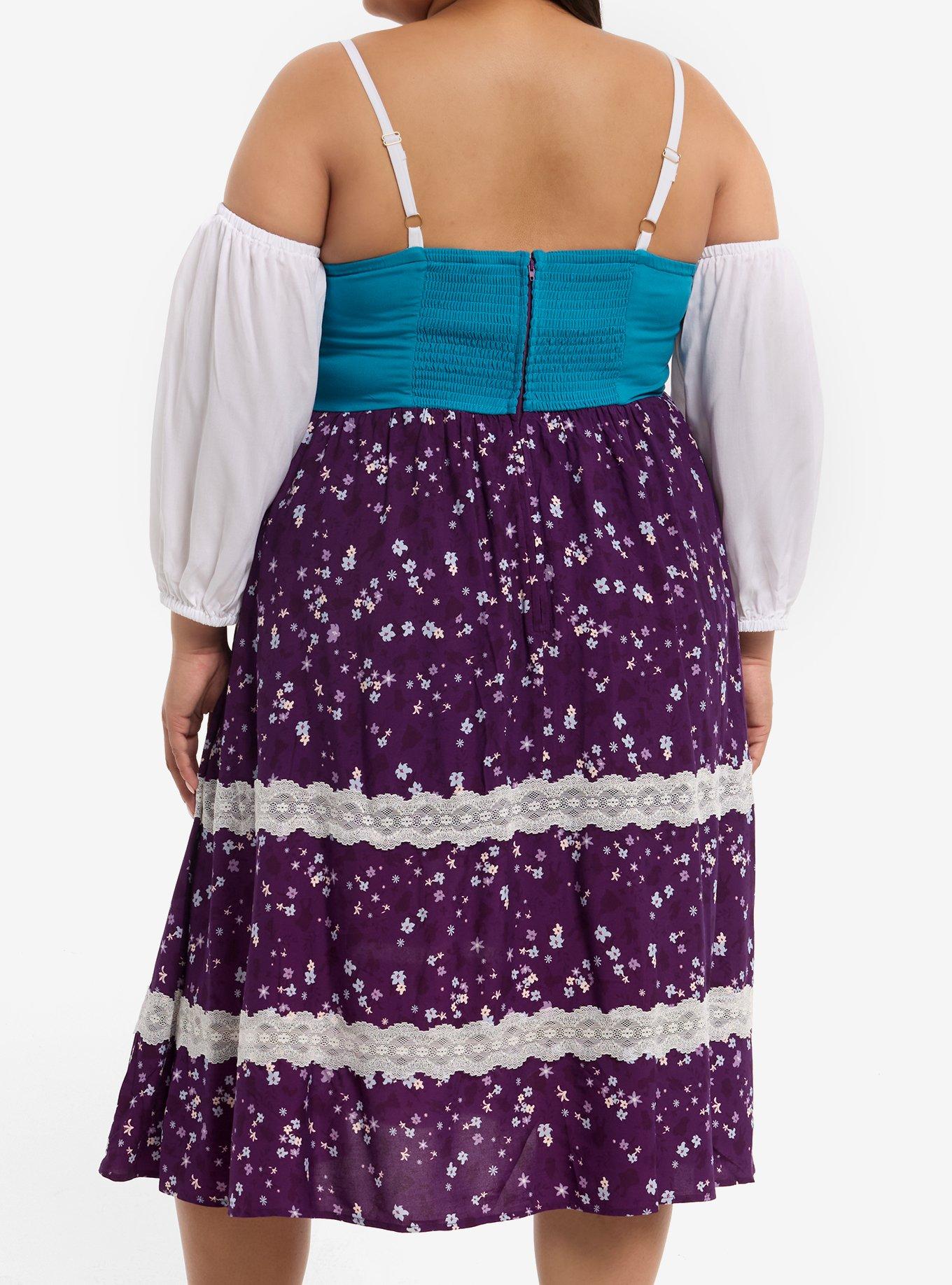 Disney The Hunchback Of Notre Dame Esm&eacute;ralda Cold-Shoulder Dress Plus Size, MULTI, alternate - view 3