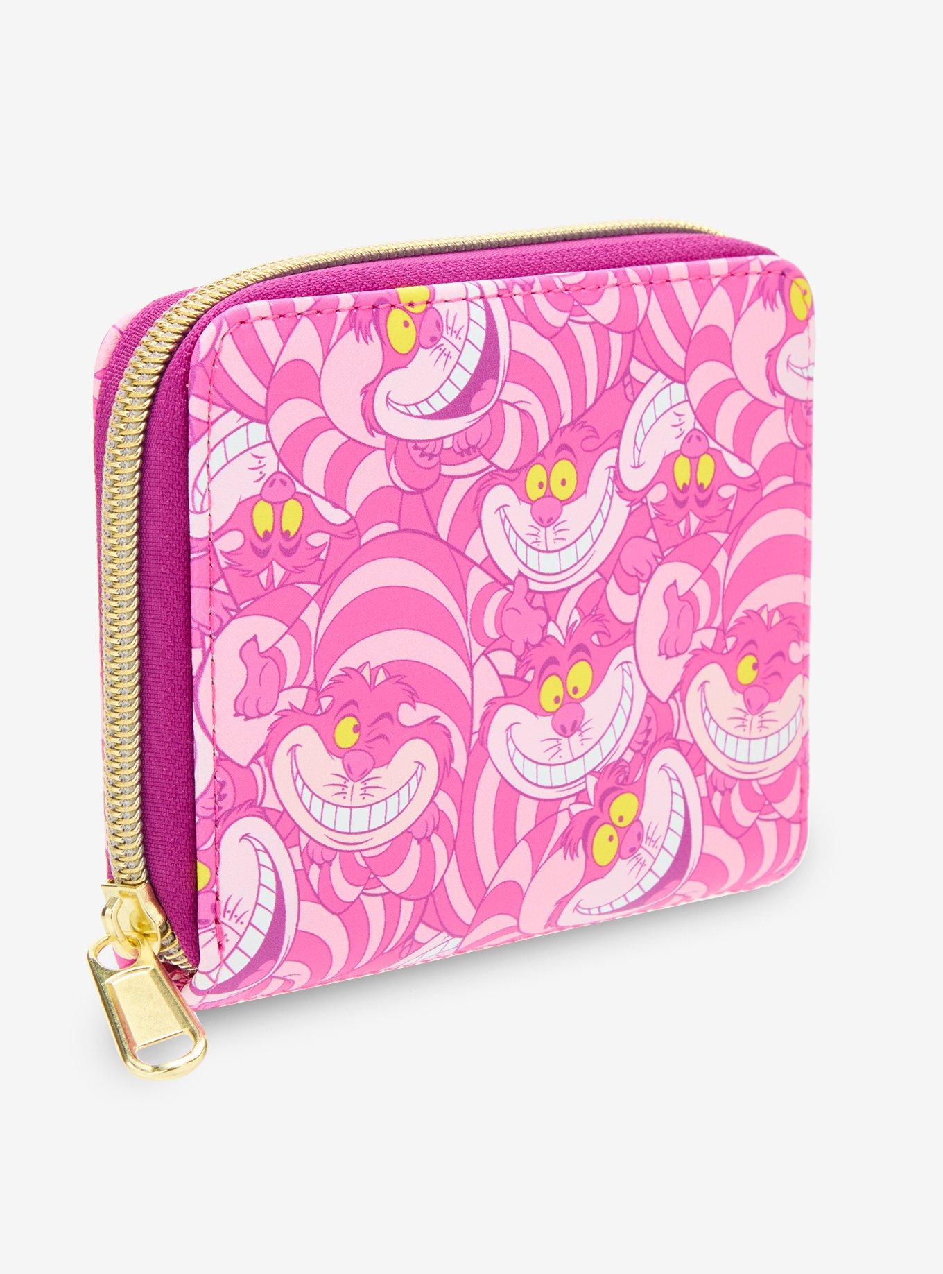 Loungefly Disney Alice In Wonderland Cheshire Cat Collage Mini Zipper Wallet, , hi-res