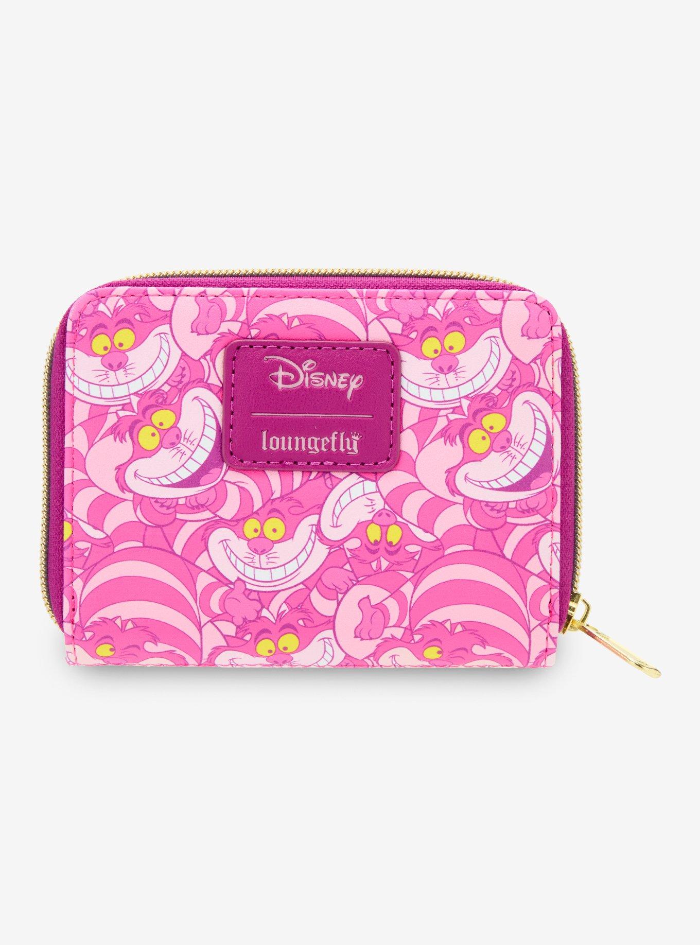 Loungefly Disney Alice In Wonderland Cheshire Cat Collage Mini Zipper Wallet, , alternate