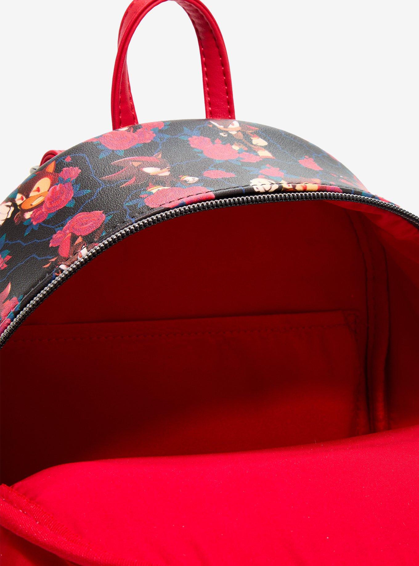 Loungefly Sonic The Hedgehog Shadow Roses Mini Backpack, , alternate - view 4