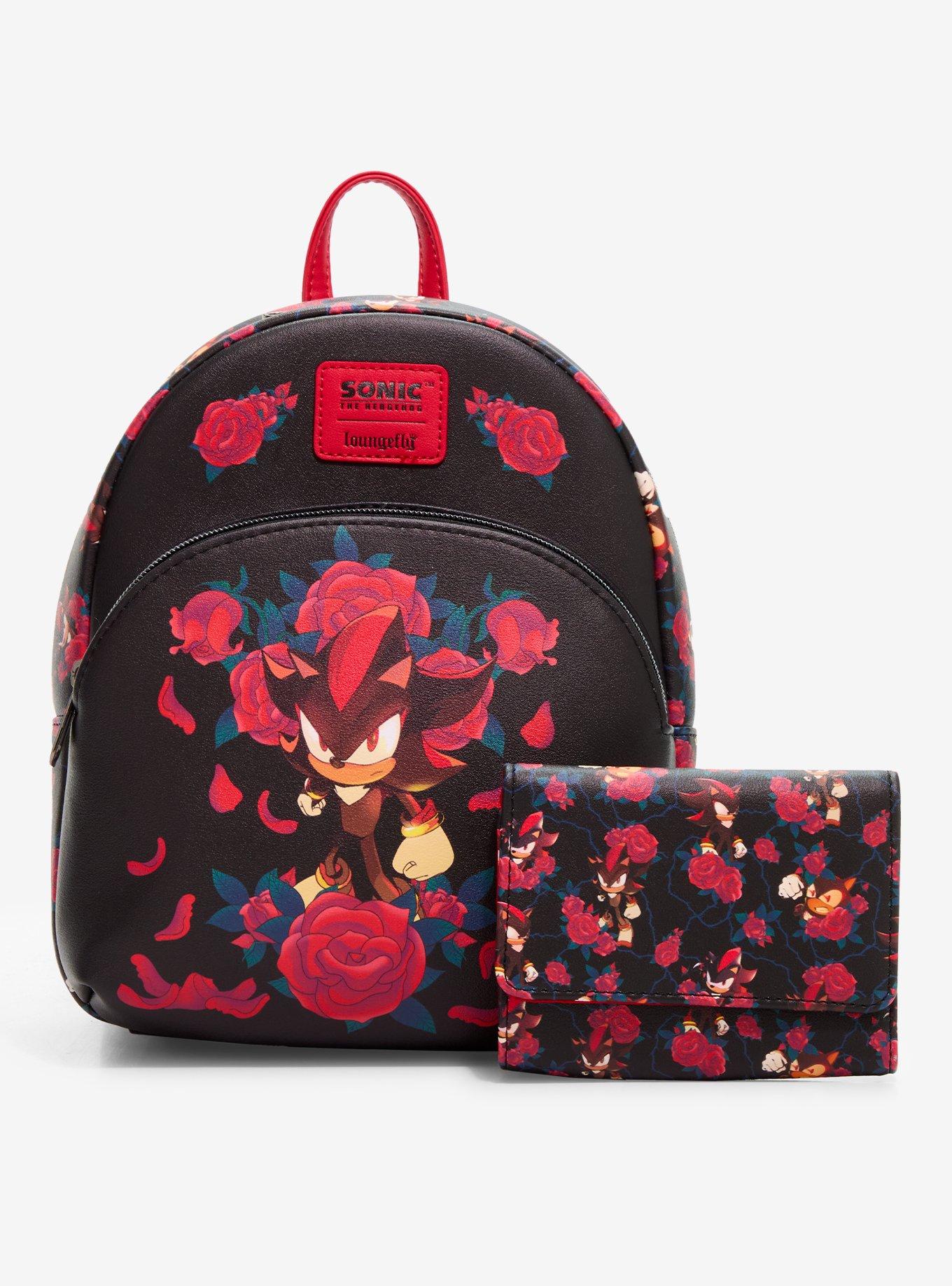 Loungefly Sonic The Hedgehog Shadow Roses Mini Backpack, , alternate - view 5