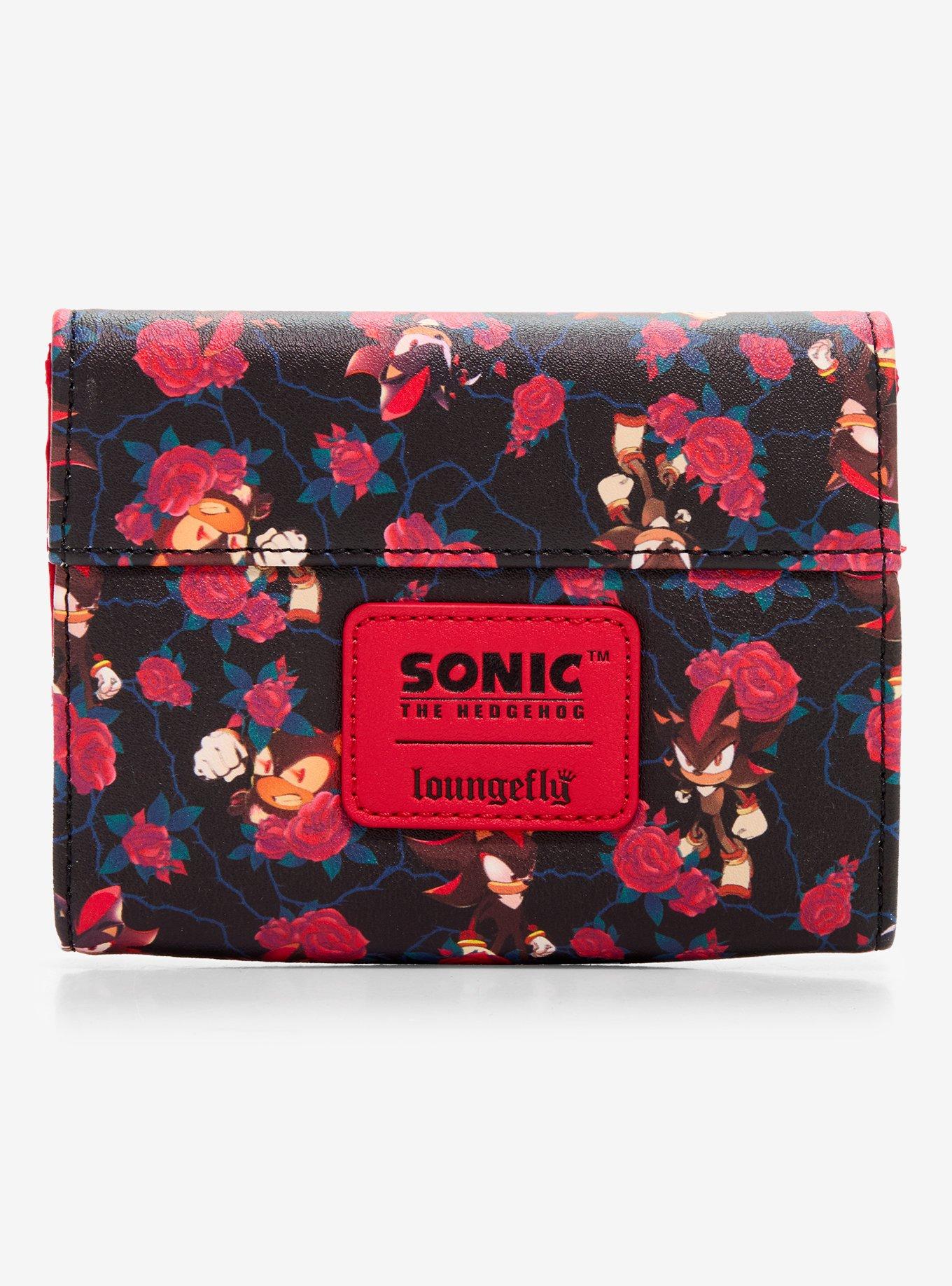 Loungefly Sonic The Hedgehog Shadow Roses Mini Flap Wallet, , alternate - view 3