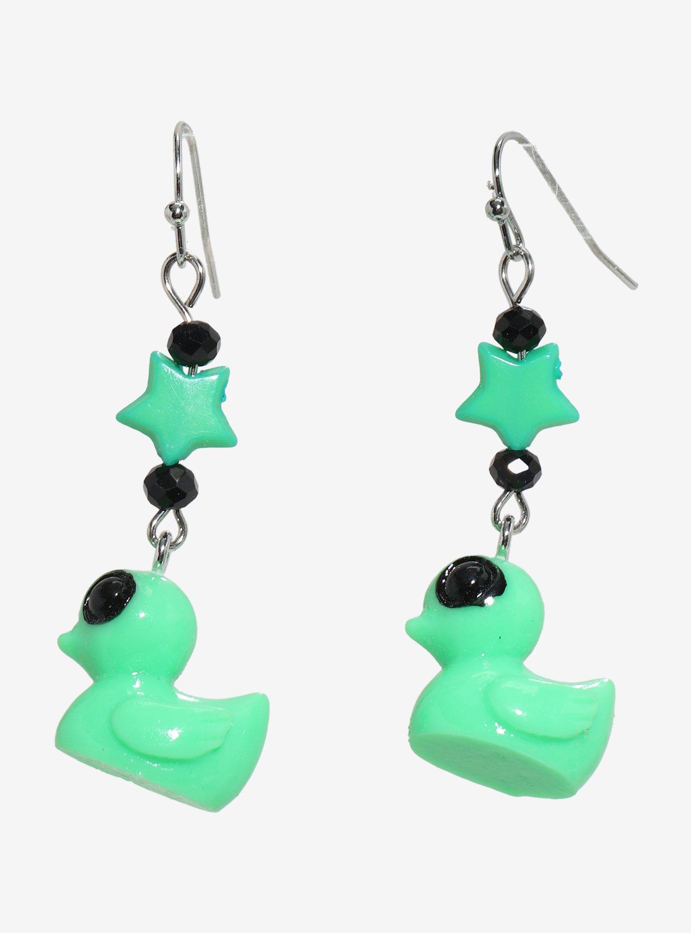 Alien Duck Drop Earrings, , hi-res