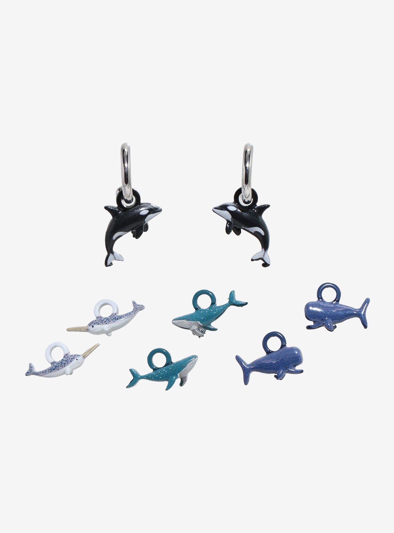 Thorn & Fable Protect Our Whales Interchangeable Earring Set, , hi-res