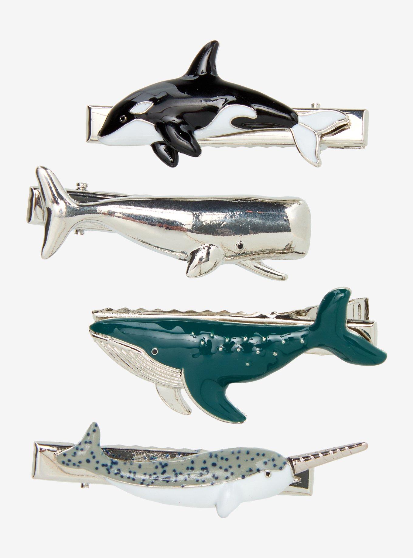 Thorn & Fable Whales Figural Hair Clip Set, , hi-res
