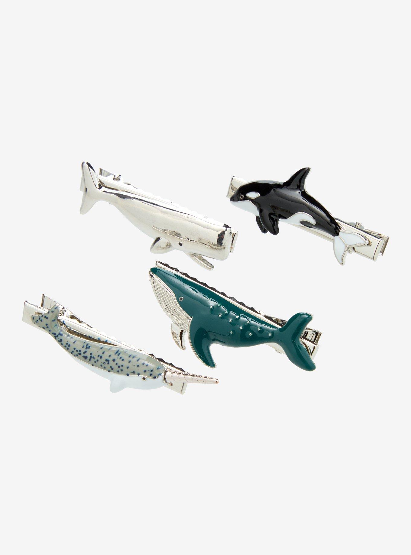 Thorn & Fable Whales Figural Hair Clip Set, , alternate
