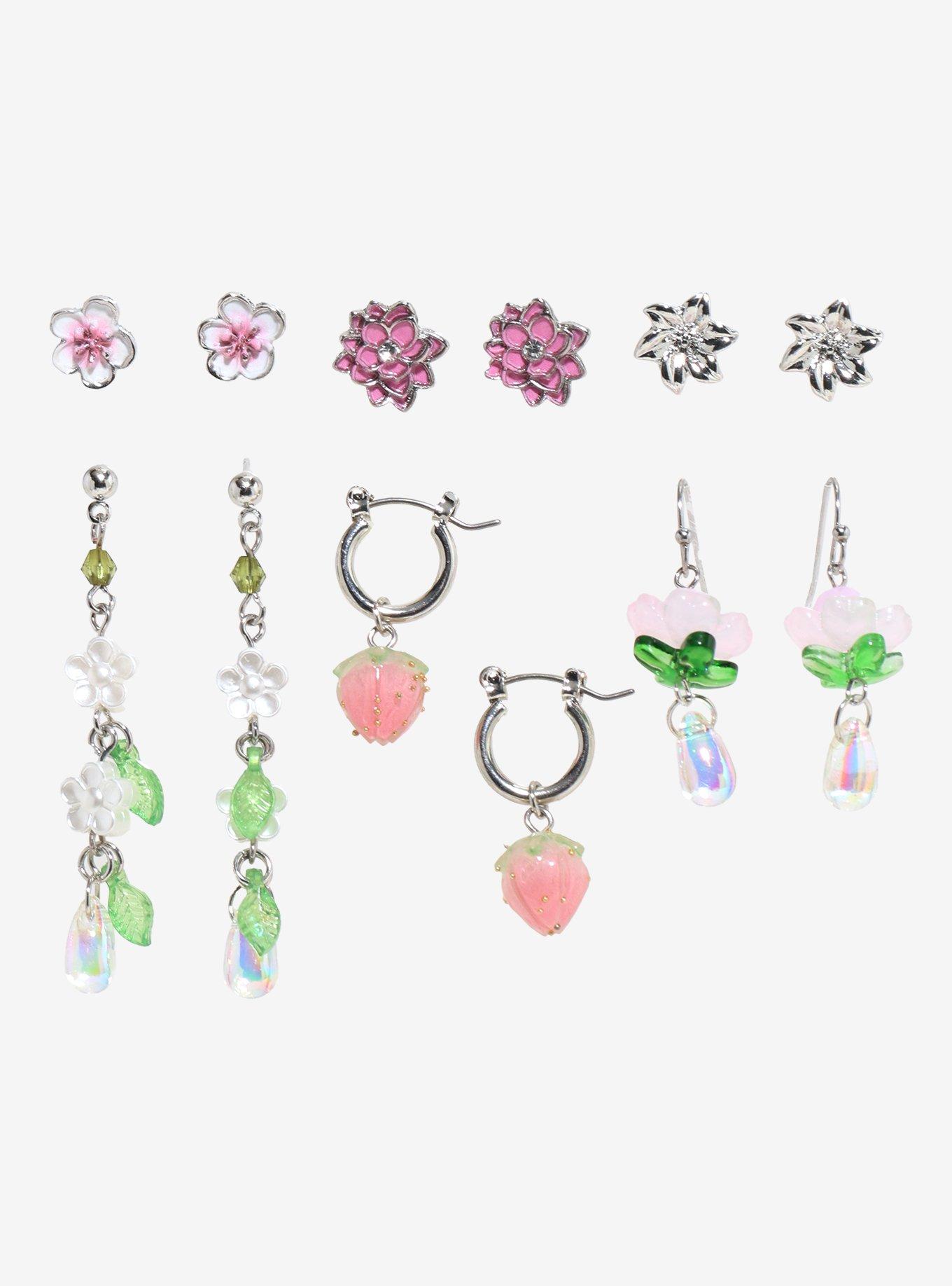 Sweet Society Garden Flowers Earring Set, , hi-res