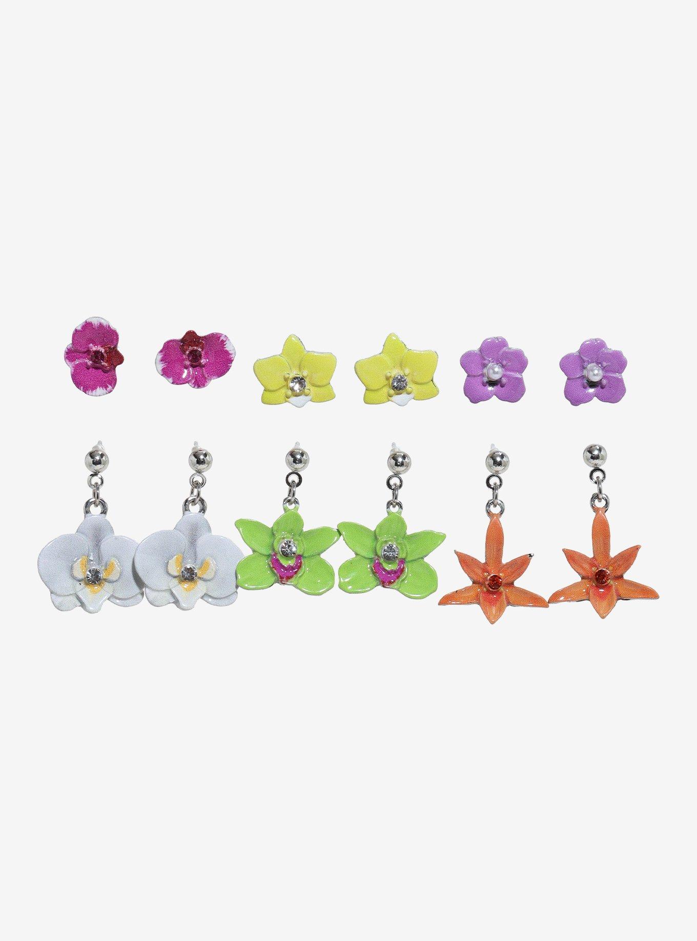 Sweet Society Orchid Earring Set, , hi-res