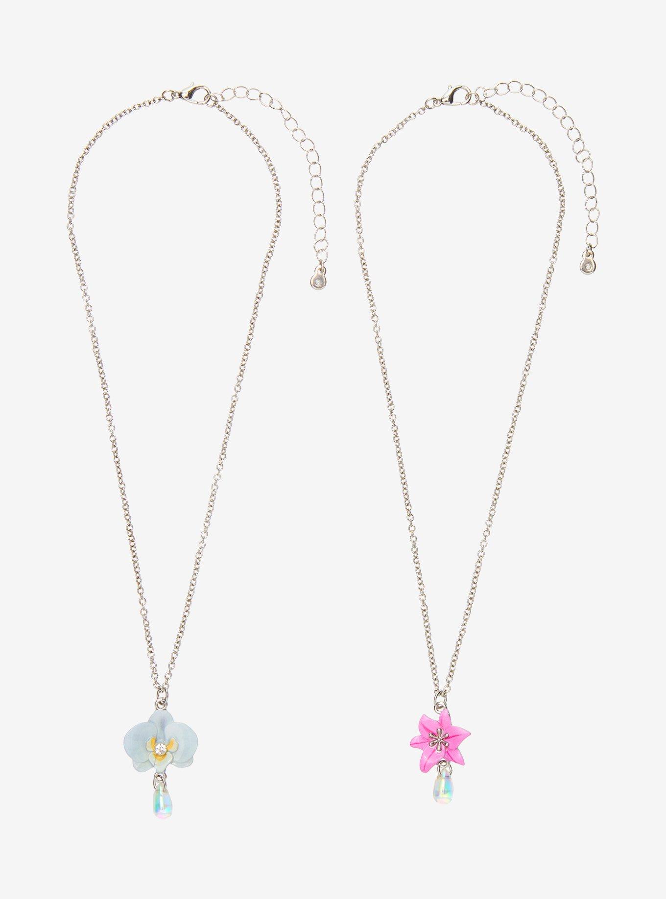 Sweet Society Orchid & Lily Best Friend Necklace Set, , hi-res