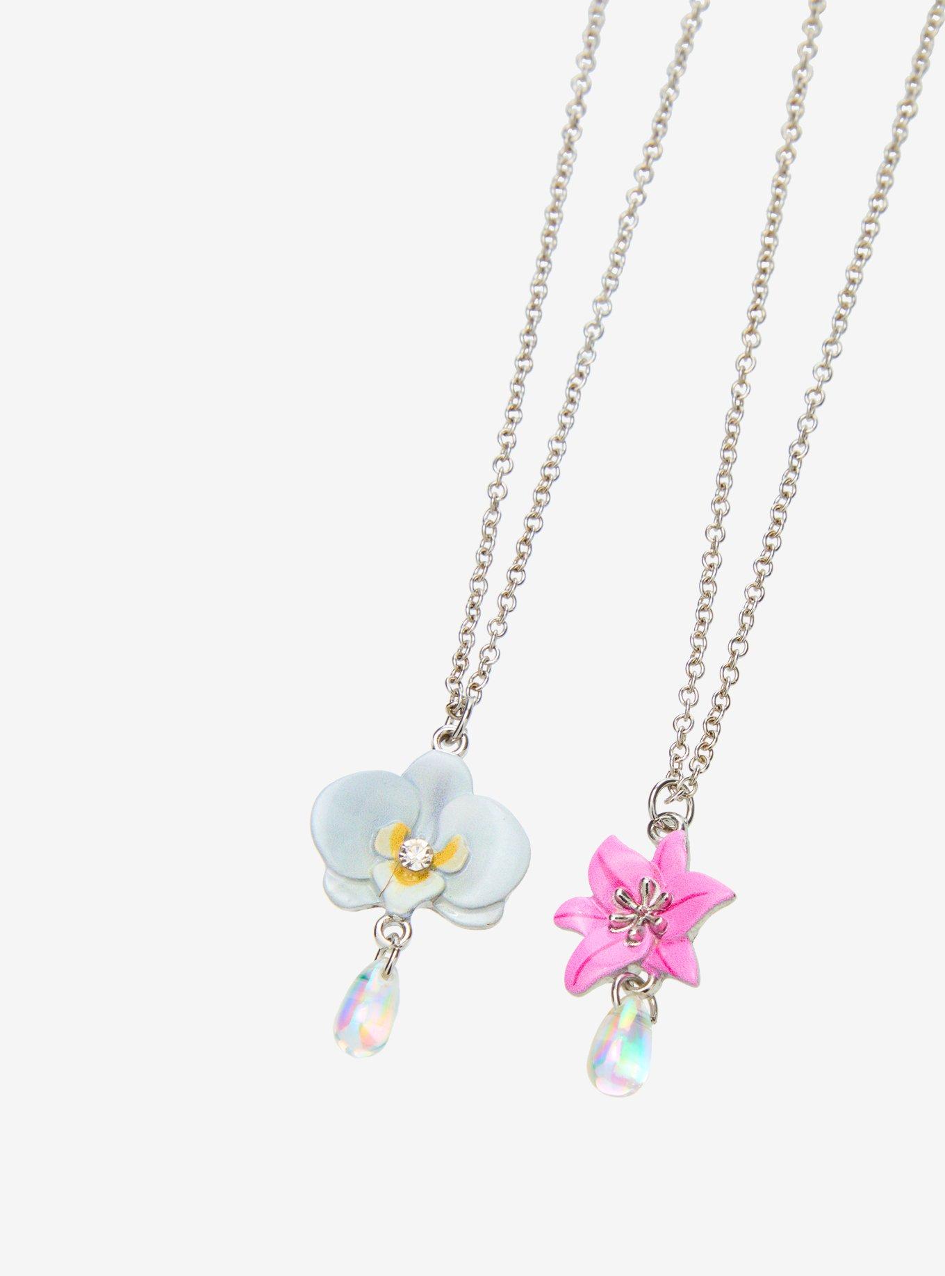 Sweet Society Orchid & Lily Best Friend Necklace Set, , alternate