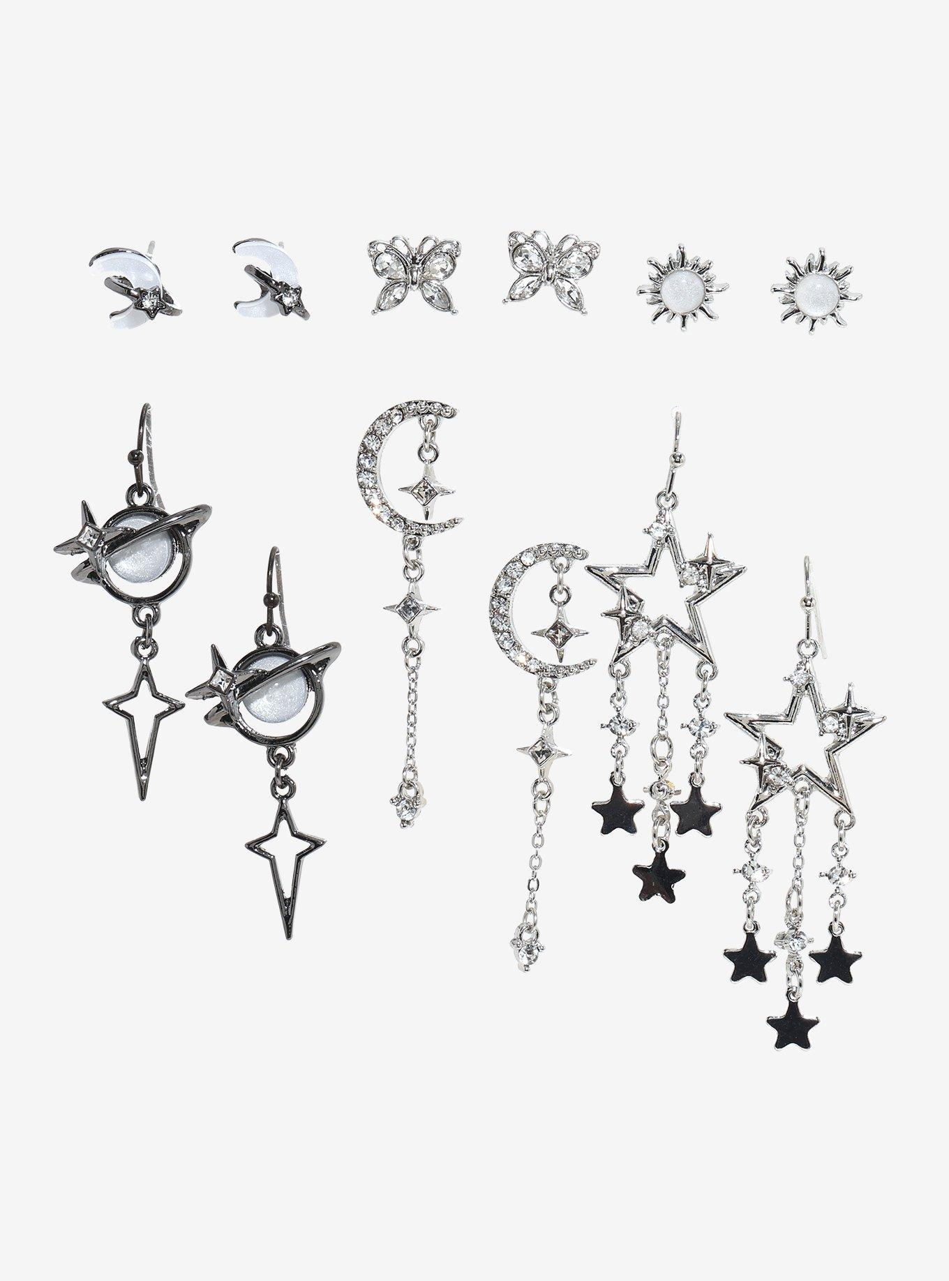 Cosmic Aura Celestial Butterfly Earring Set, , hi-res