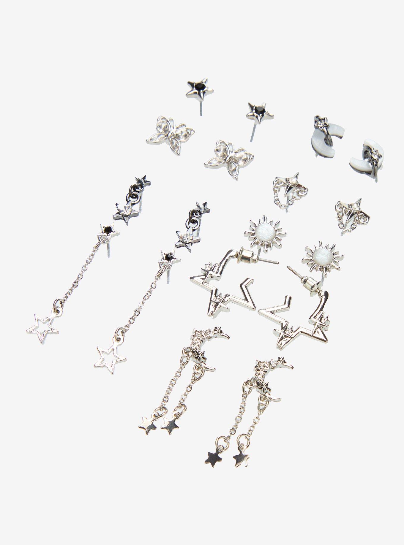 Cosmic Aura Butterfly Celestial Mini Drop Earring Set, , alternate