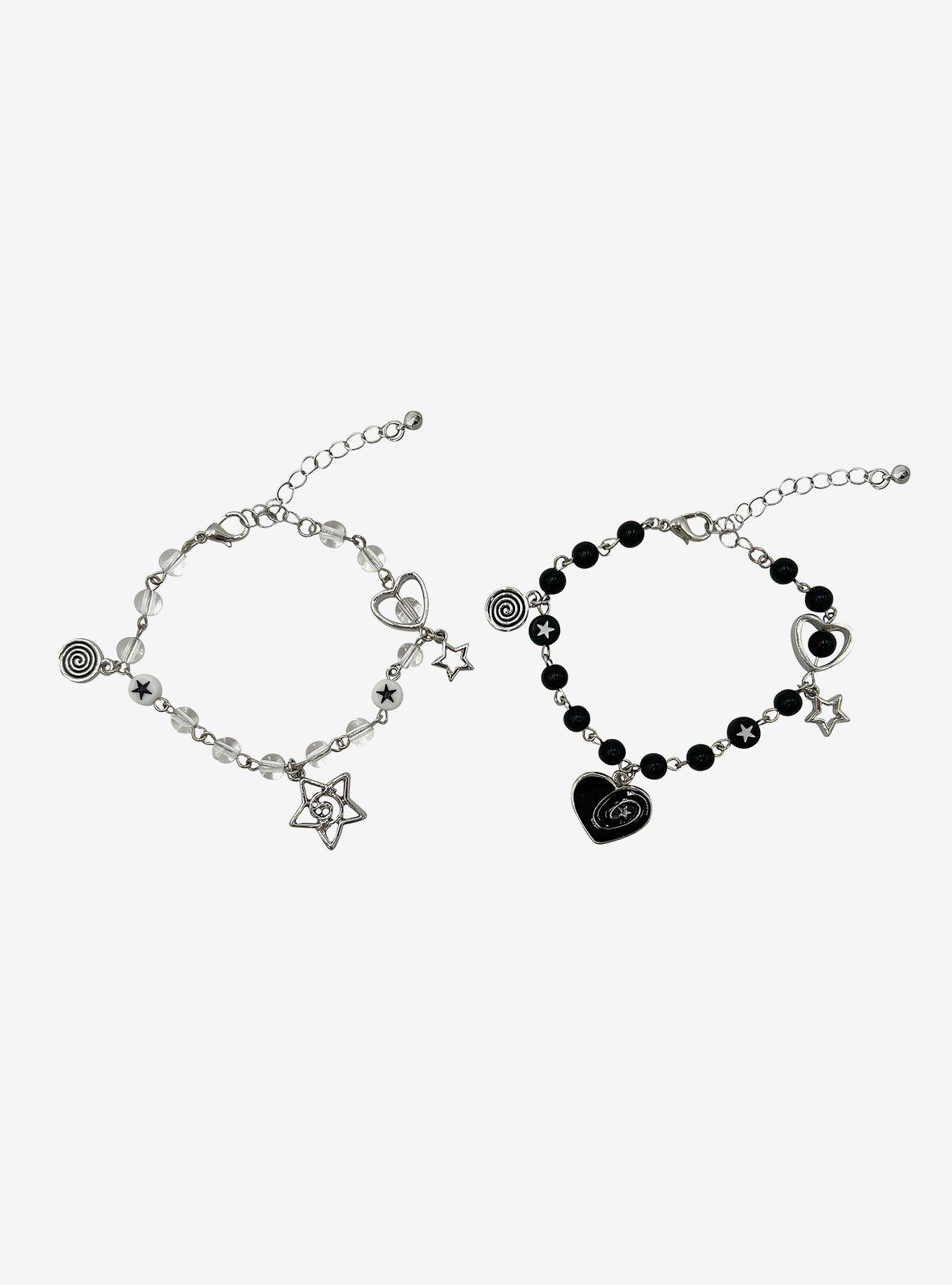 Social Collision Spiral Heart & Star Best Friend Bracelet Set, , hi-res