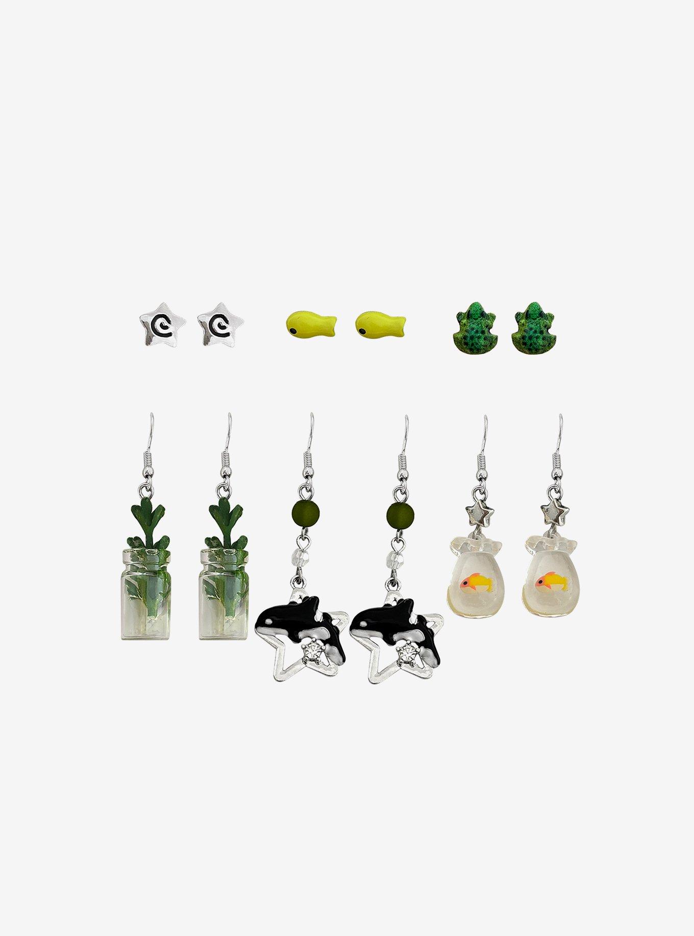 Thorn & Fable Fish Plant Earring Set, , hi-res