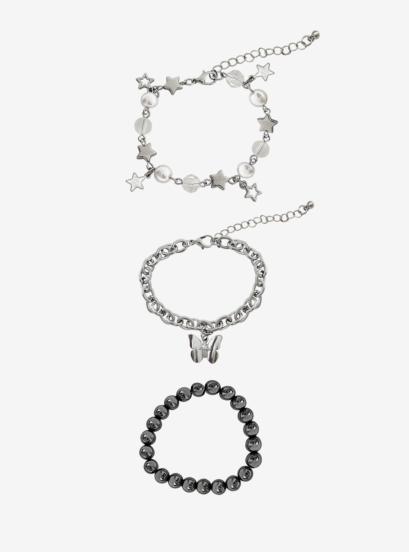 Cosmic Aura Butterfly Star Bead Bracelet Set, , hi-res