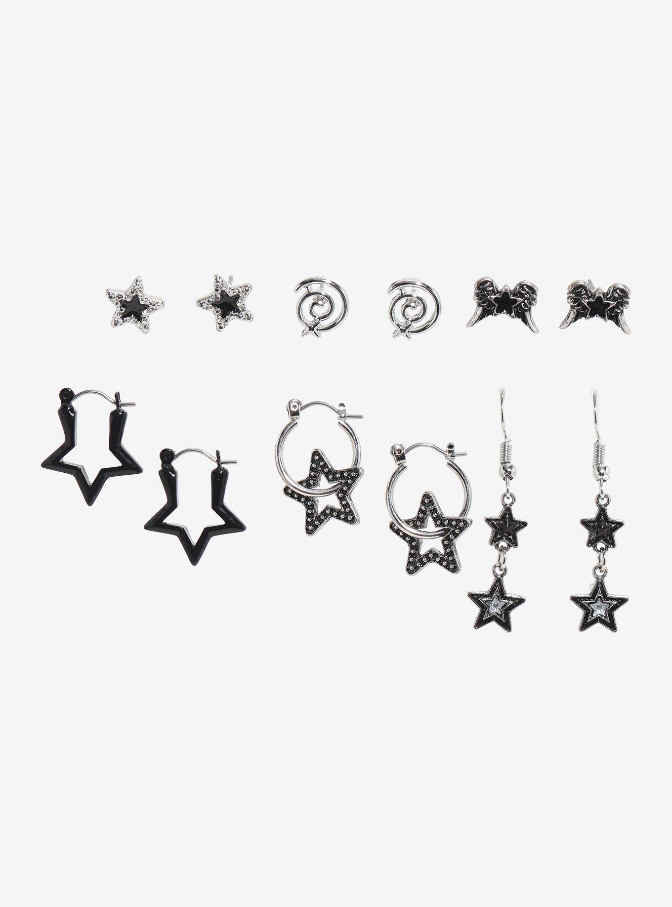 Social Collision Star Spiral Earring Set, , hi-res