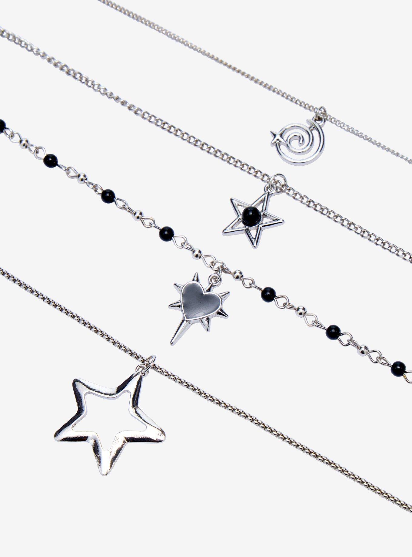 Social Collision Star Spiral Heart Necklace Set, , alternate