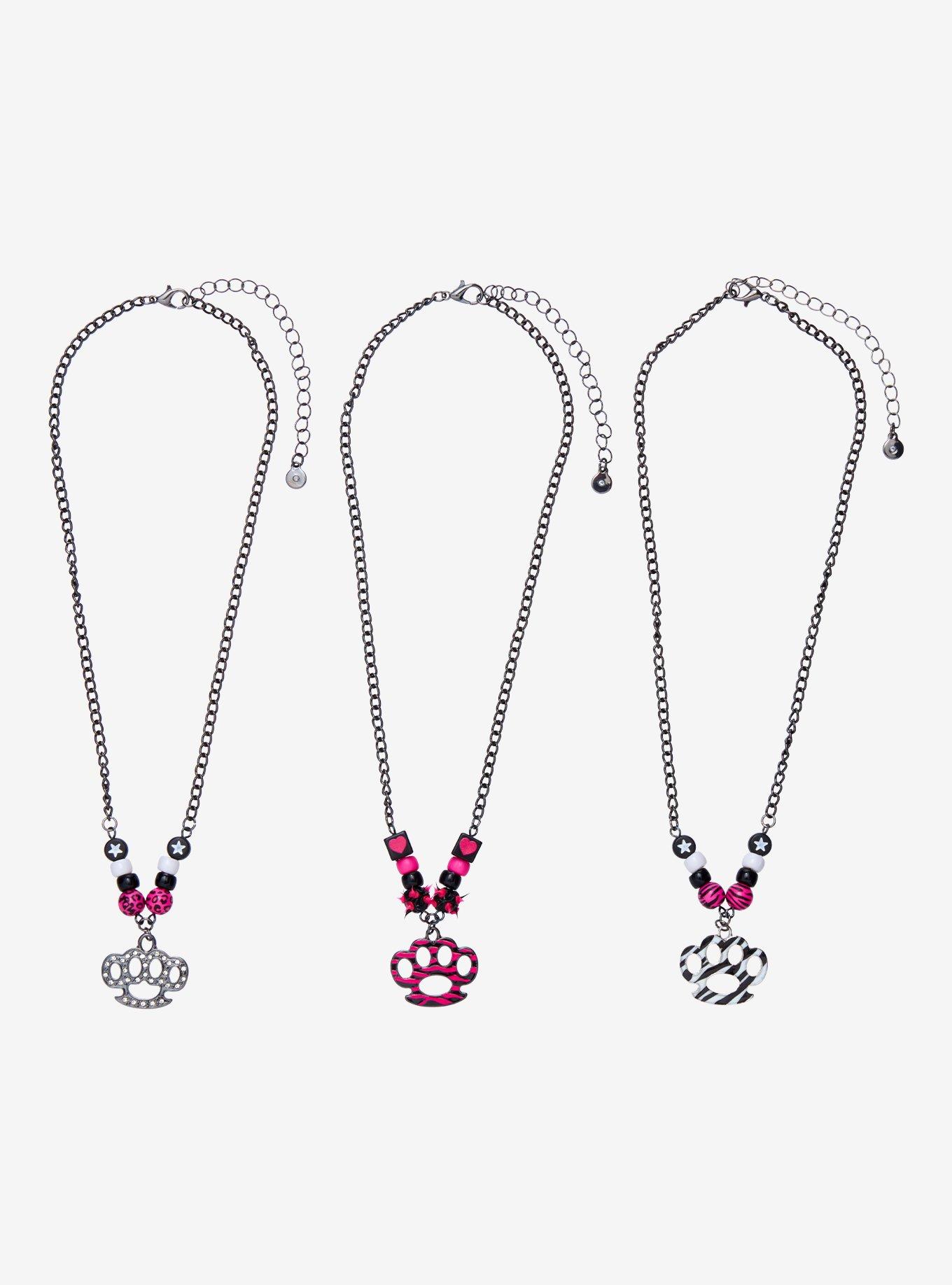 Brass Knuckles Trio Necklace Set, , hi-res