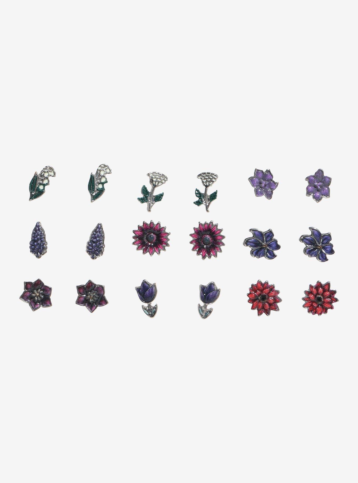 Poisonous Flowers Stud Earring Set, , hi-res