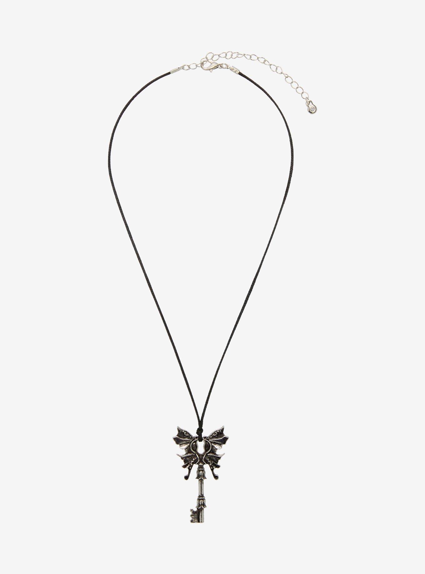Thorn & Fable Butterfly Key Cord Necklace, , hi-res