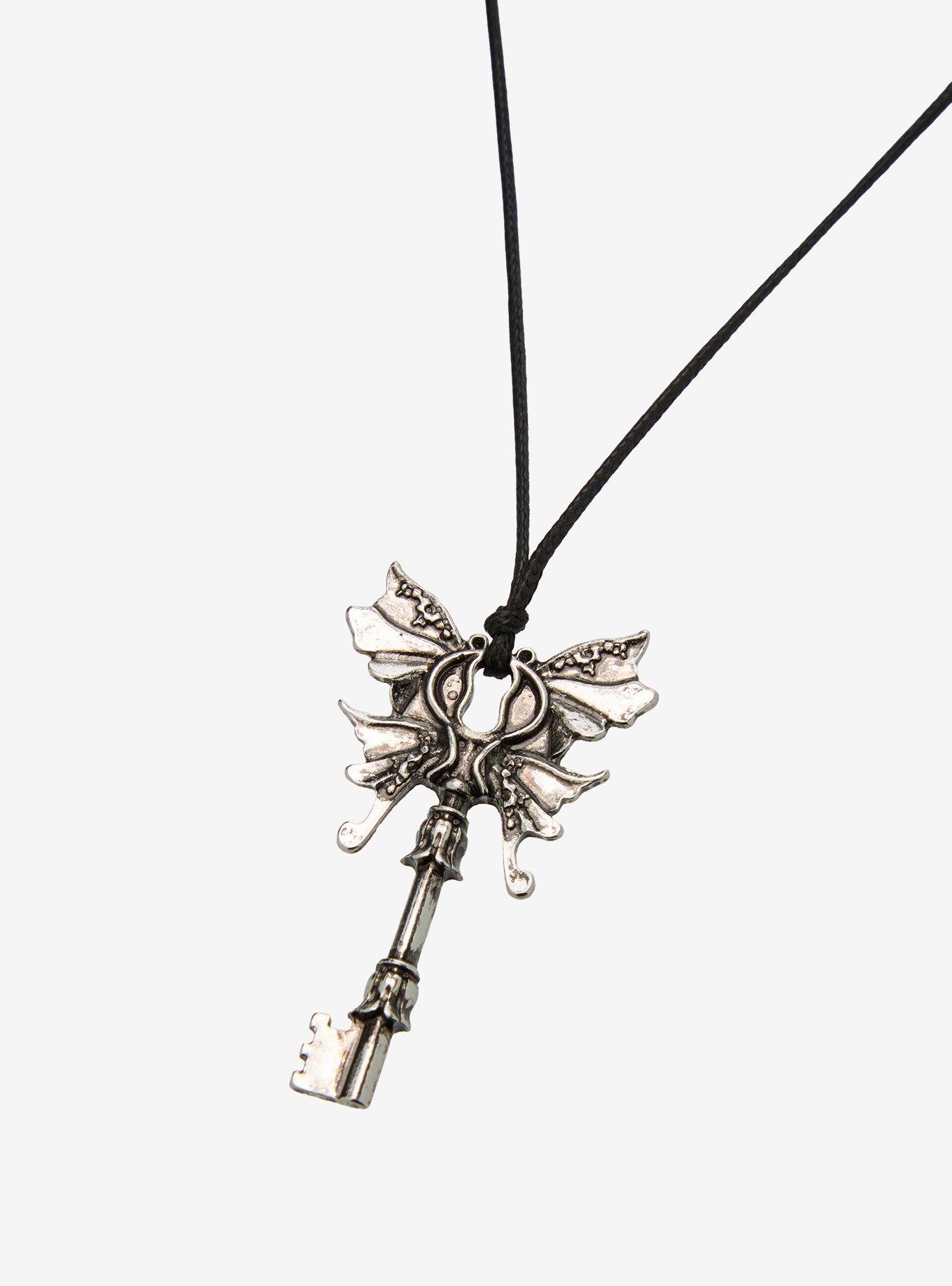 Thorn & Fable Butterfly Key Cord Necklace, , alternate