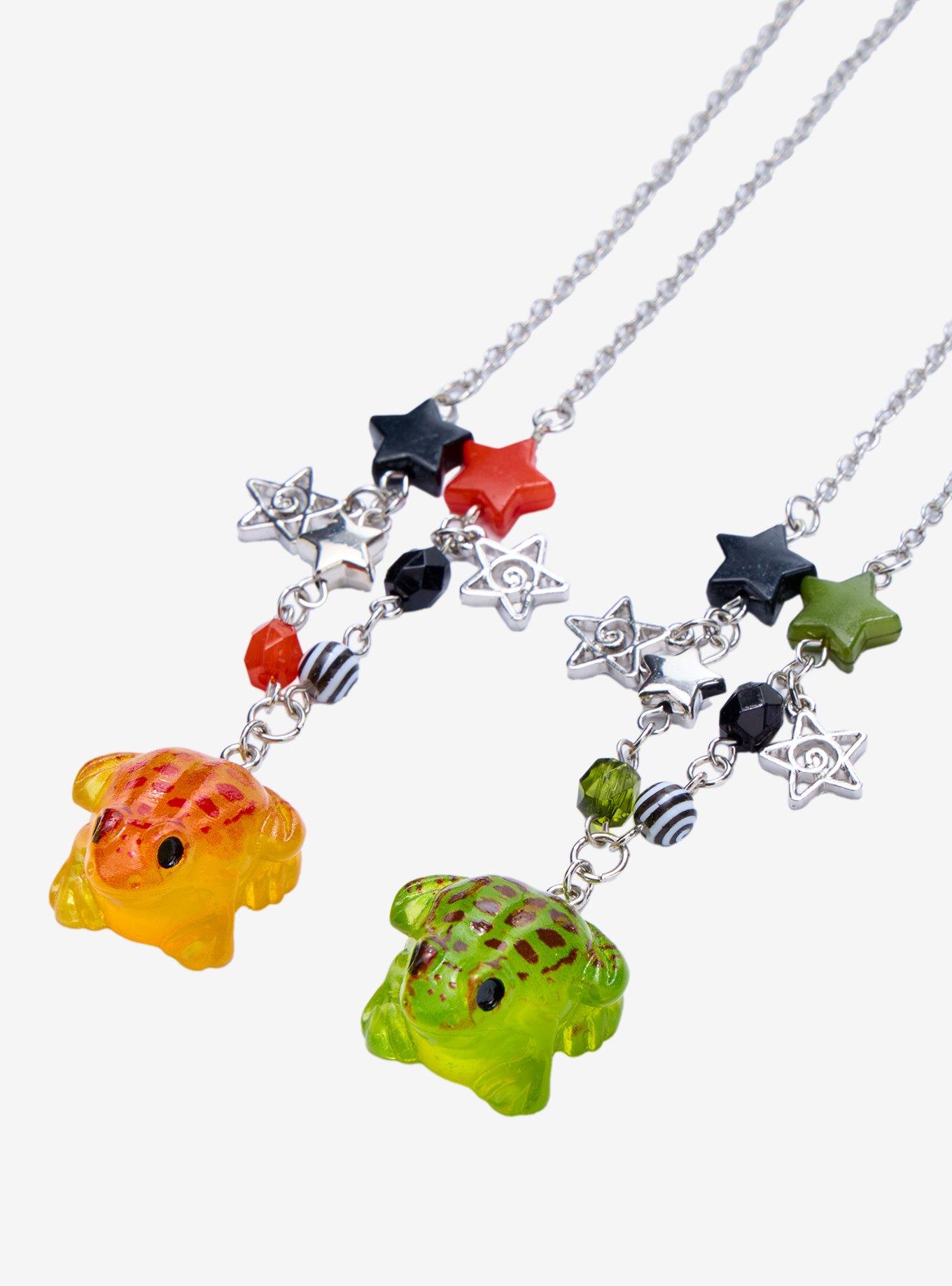 Thorn & Fable Figural Frog Stars Best Friend Necklace Set, , alternate