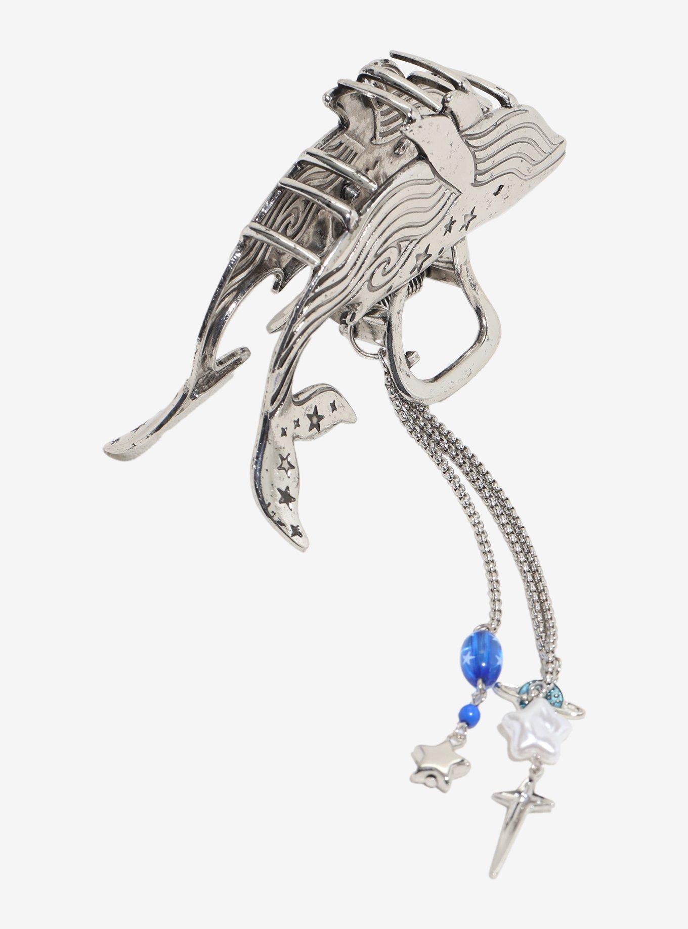 Thorn & Fable Celestial Whale Charm Claw Hair Clip, , alternate