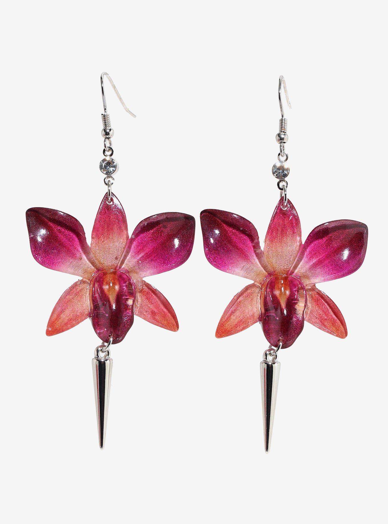 Sweet Society Orchid Spike Earrings, , hi-res