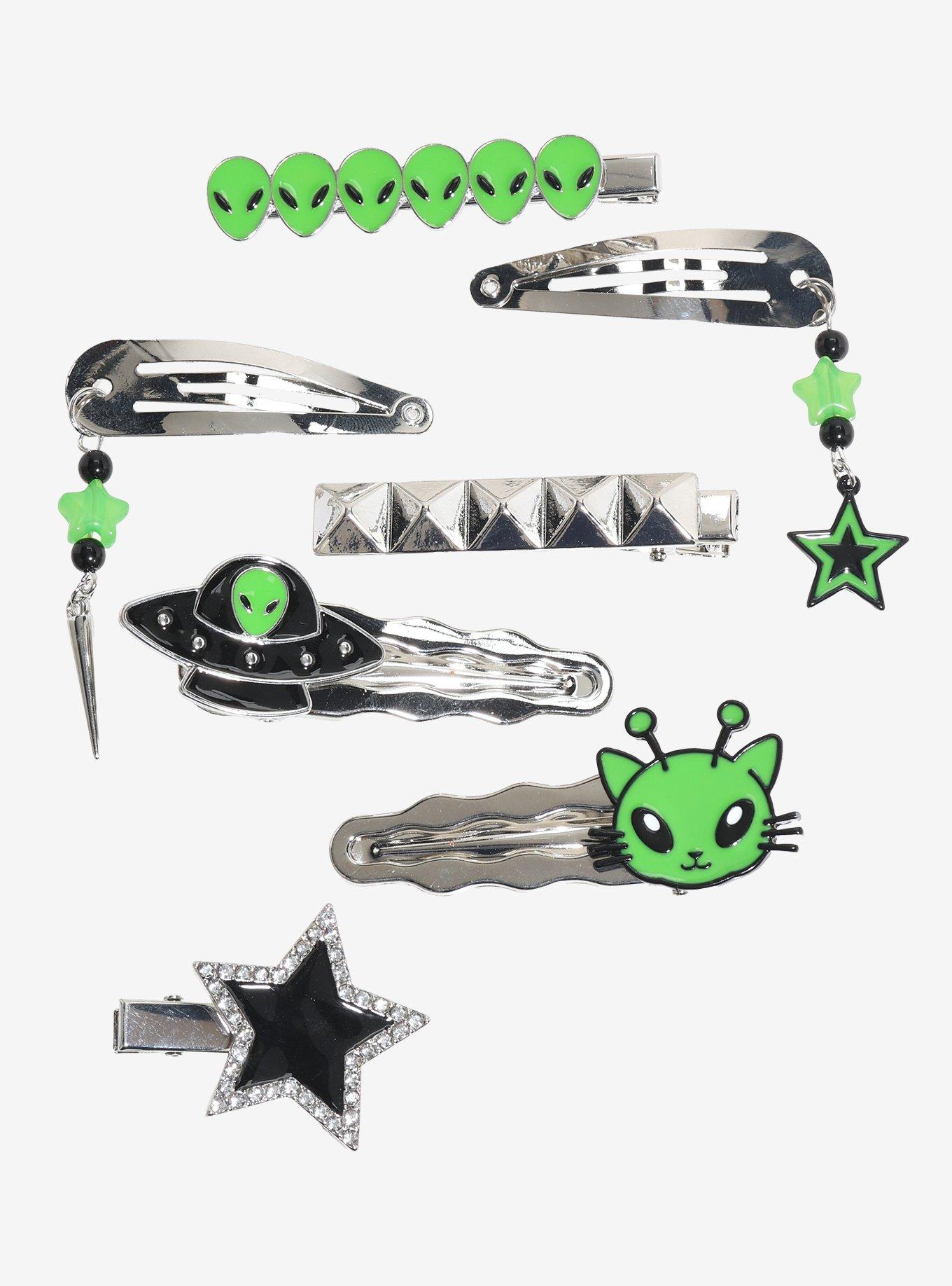 Alien Cat UFO Hair Clip Set, , hi-res