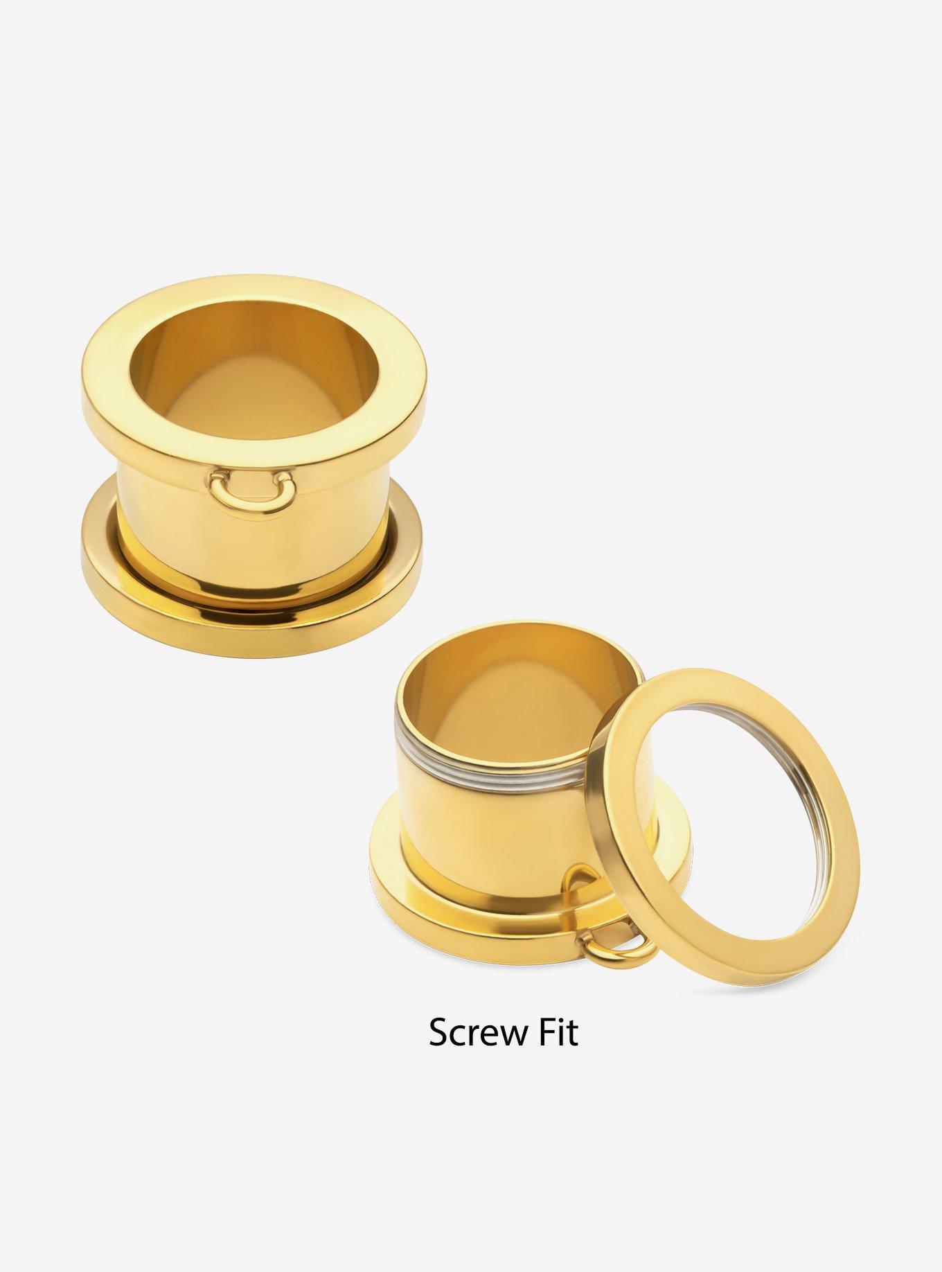 Steel Gold O-Ring Eyelet Plug 2 Pack, , hi-res