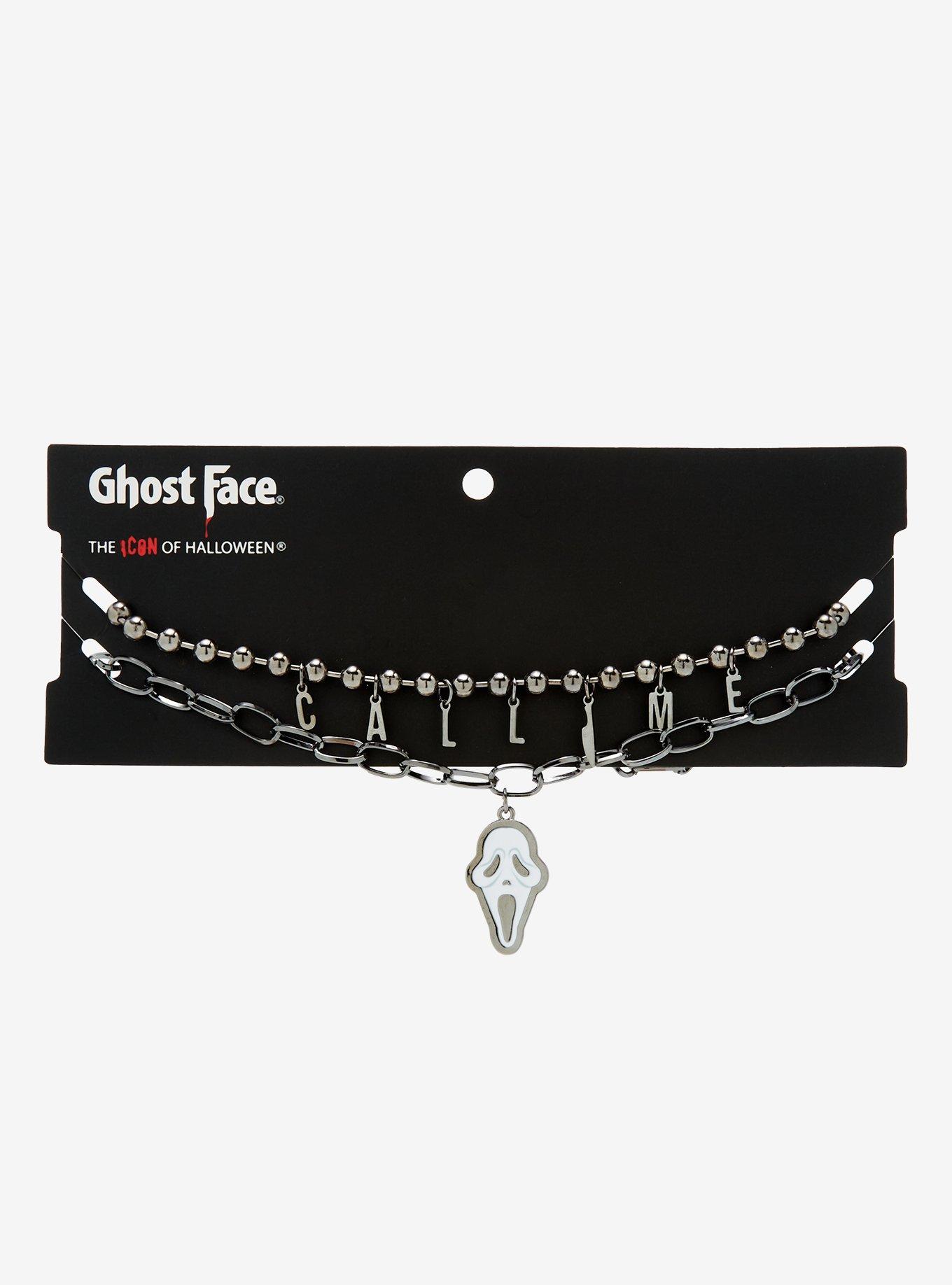 Ghost Face Call Me Chain Necklace Set, , alternate