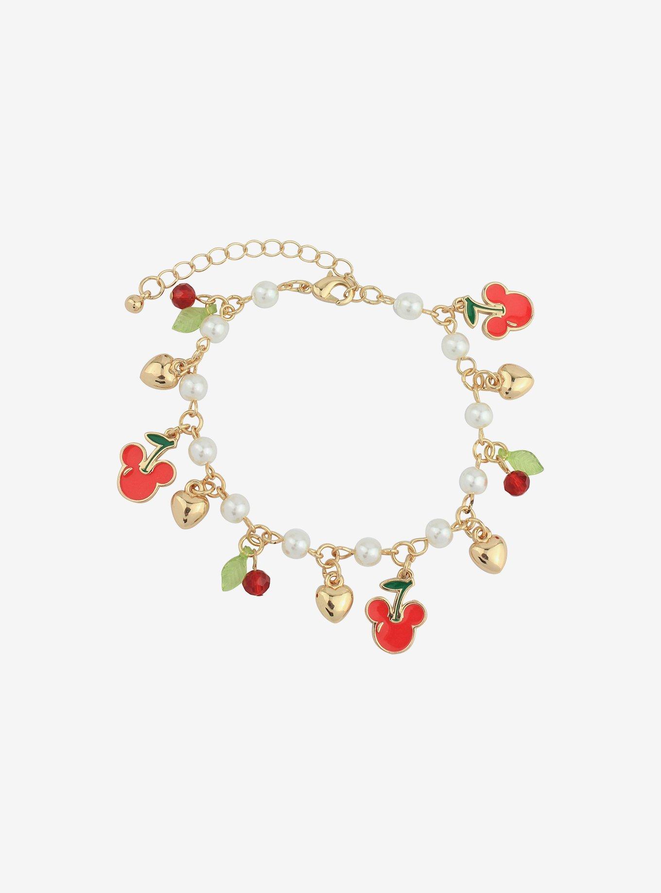 Her Universe Disney Mickey Mouse Cherry Charm Bracelet, , hi-res