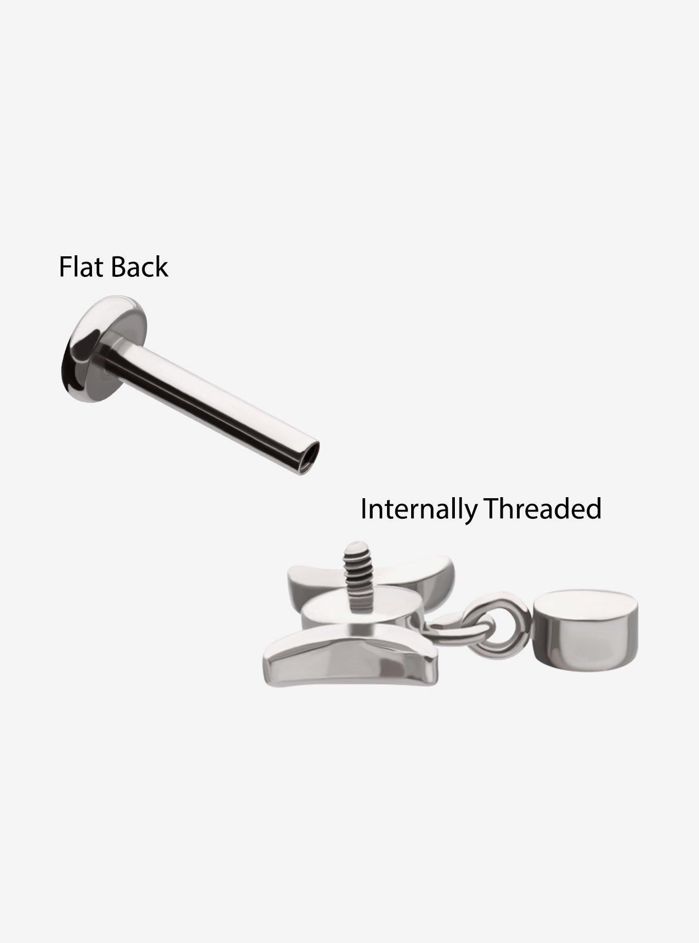 Steel Bling Moon Phase Cartilage Stud, , hi-res