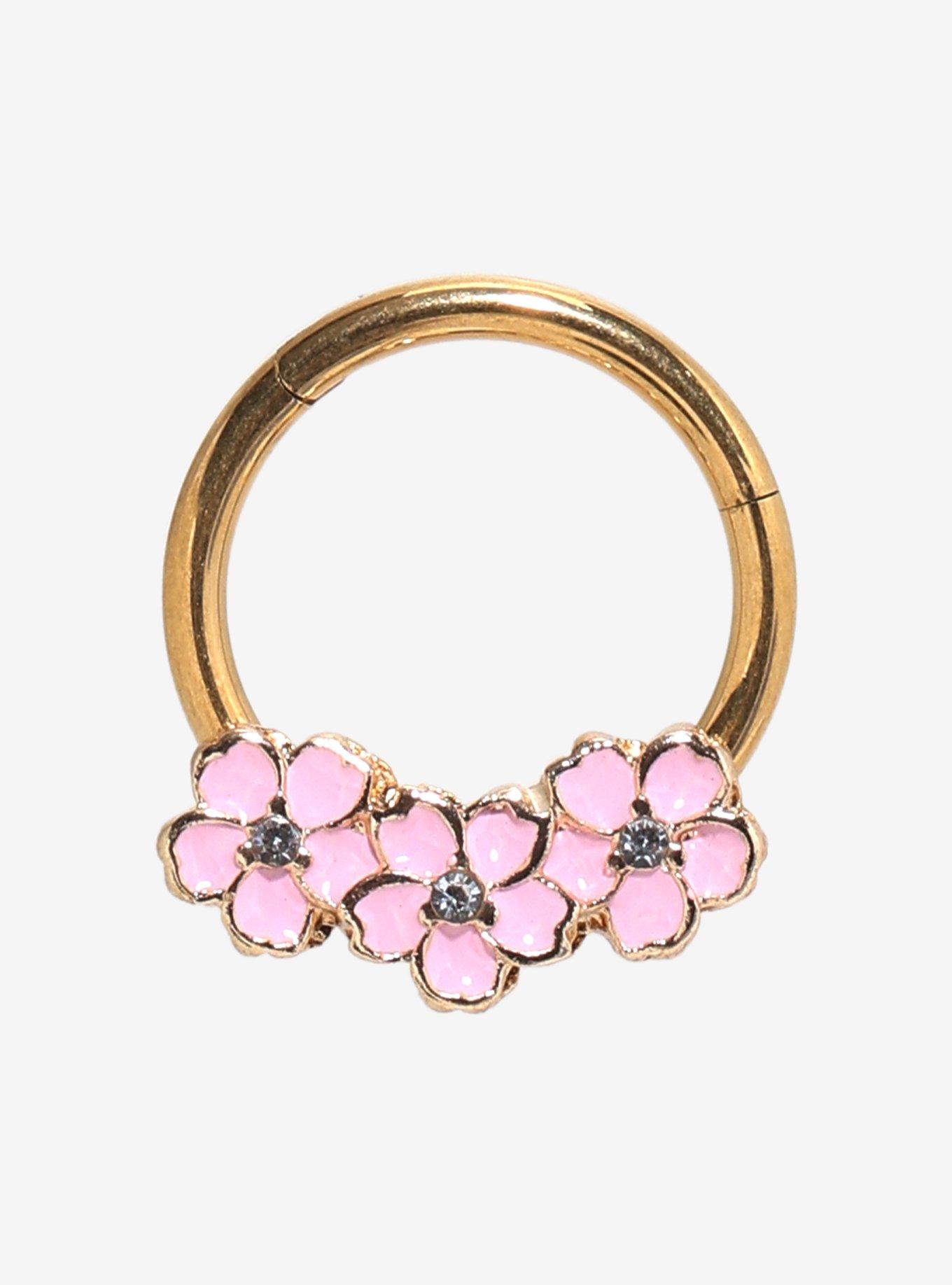 Steel Sakura Flower Hinged Clicker, , hi-res