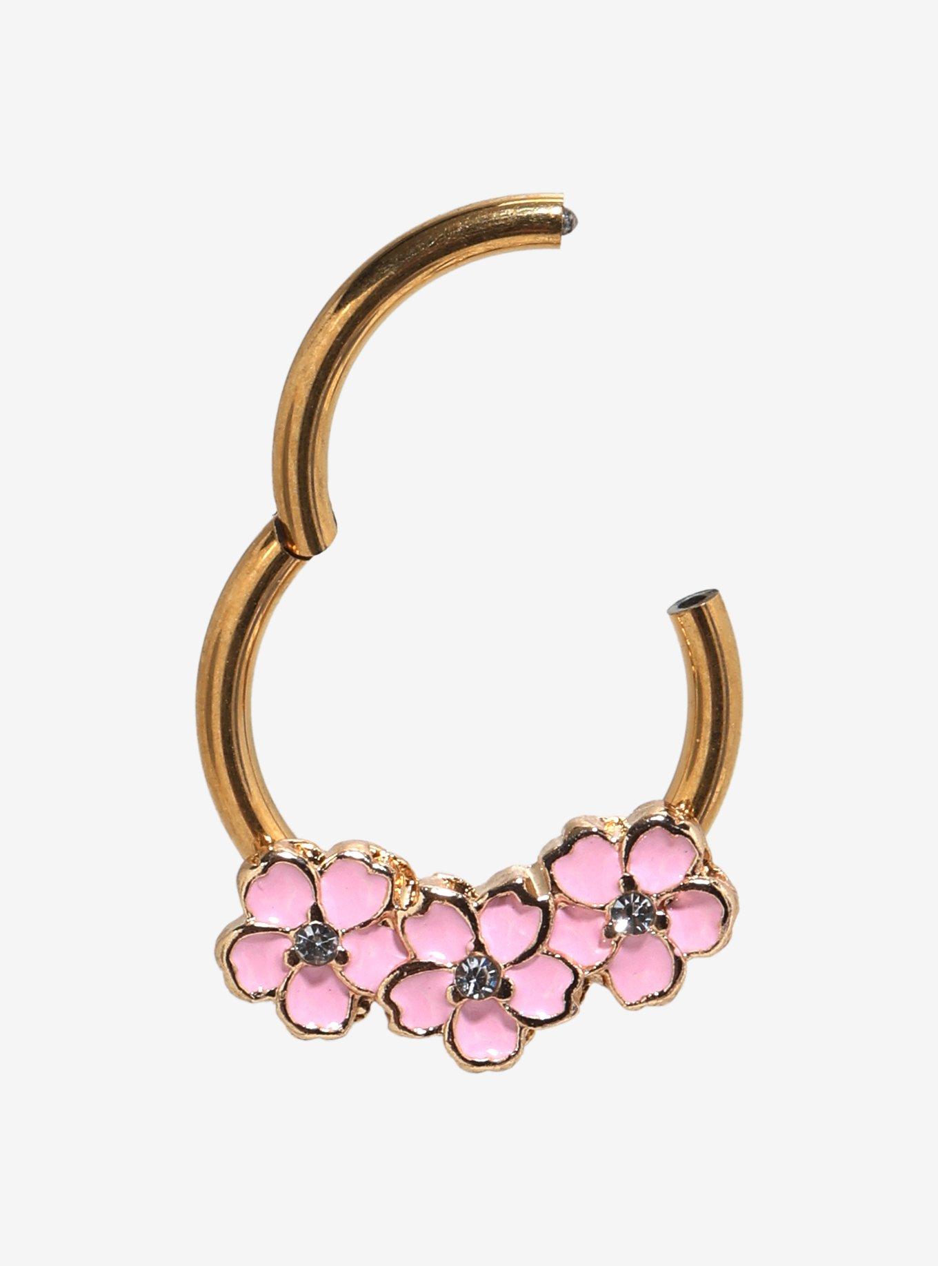 Steel Sakura Flower Hinged Clicker, , alternate