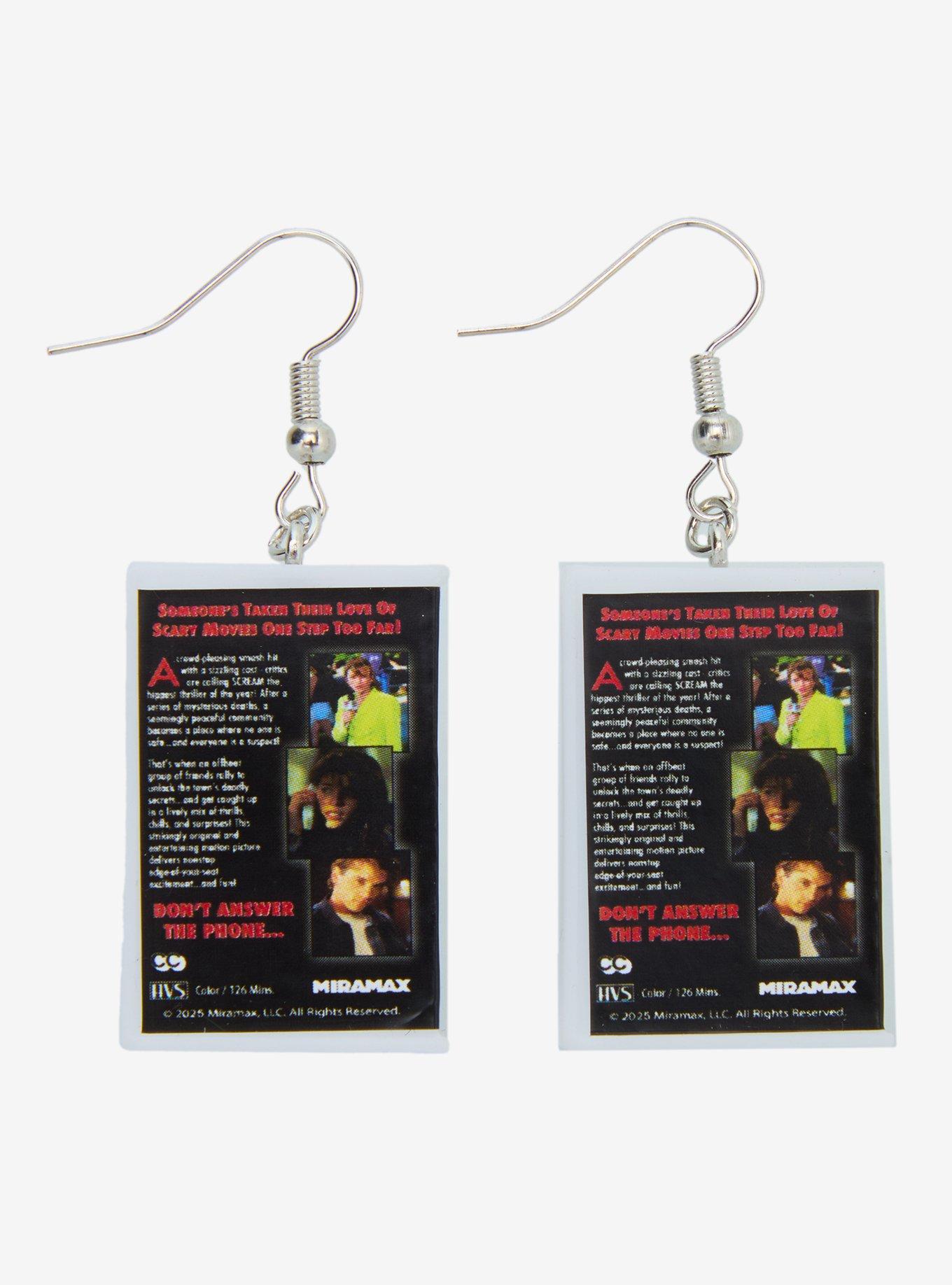 Scream VHS Drop Earrings, , alternate