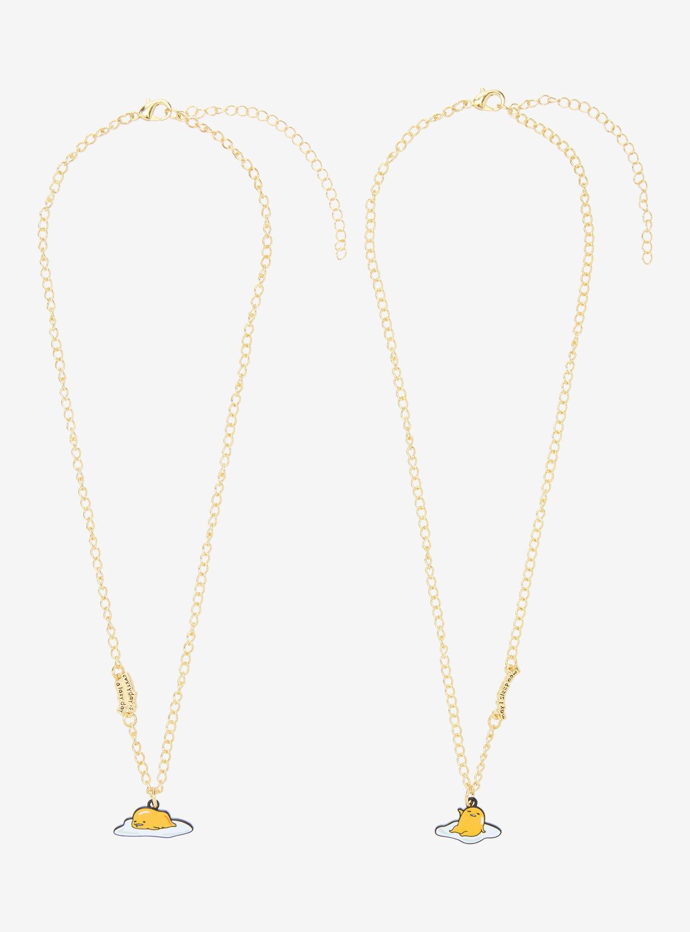 Gudetama Quote Best Friend Necklace Set, , hi-res