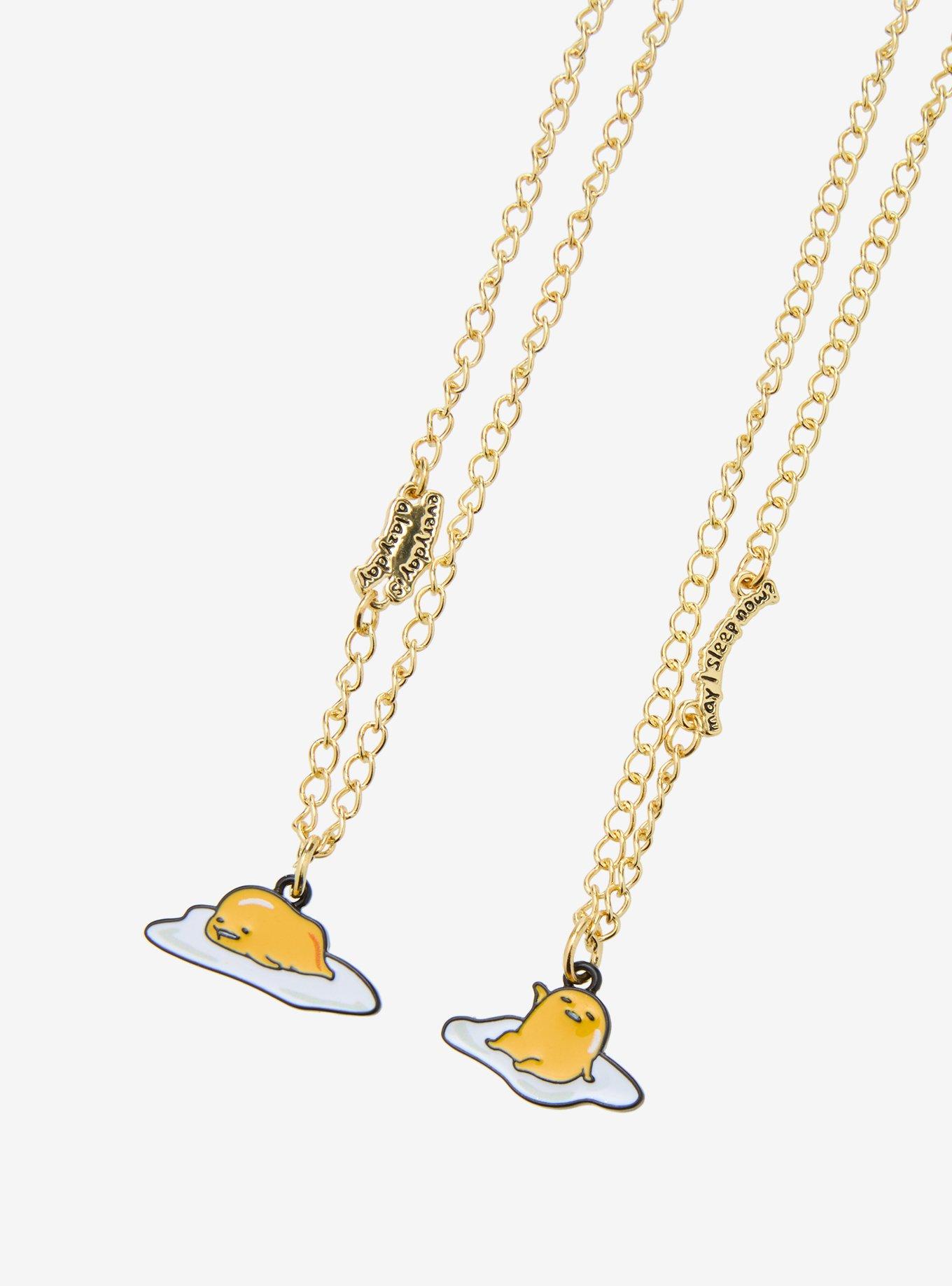 Gudetama Quote Best Friend Necklace Set, , alternate