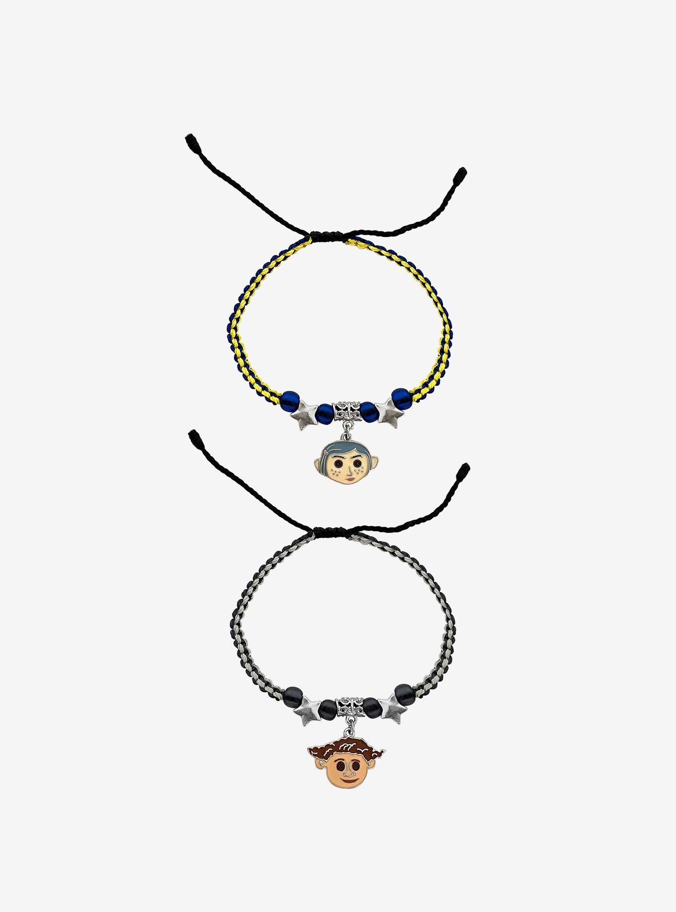 Coraline Wybie & Coraline Best Friend Cord Bracelet Set, , hi-res