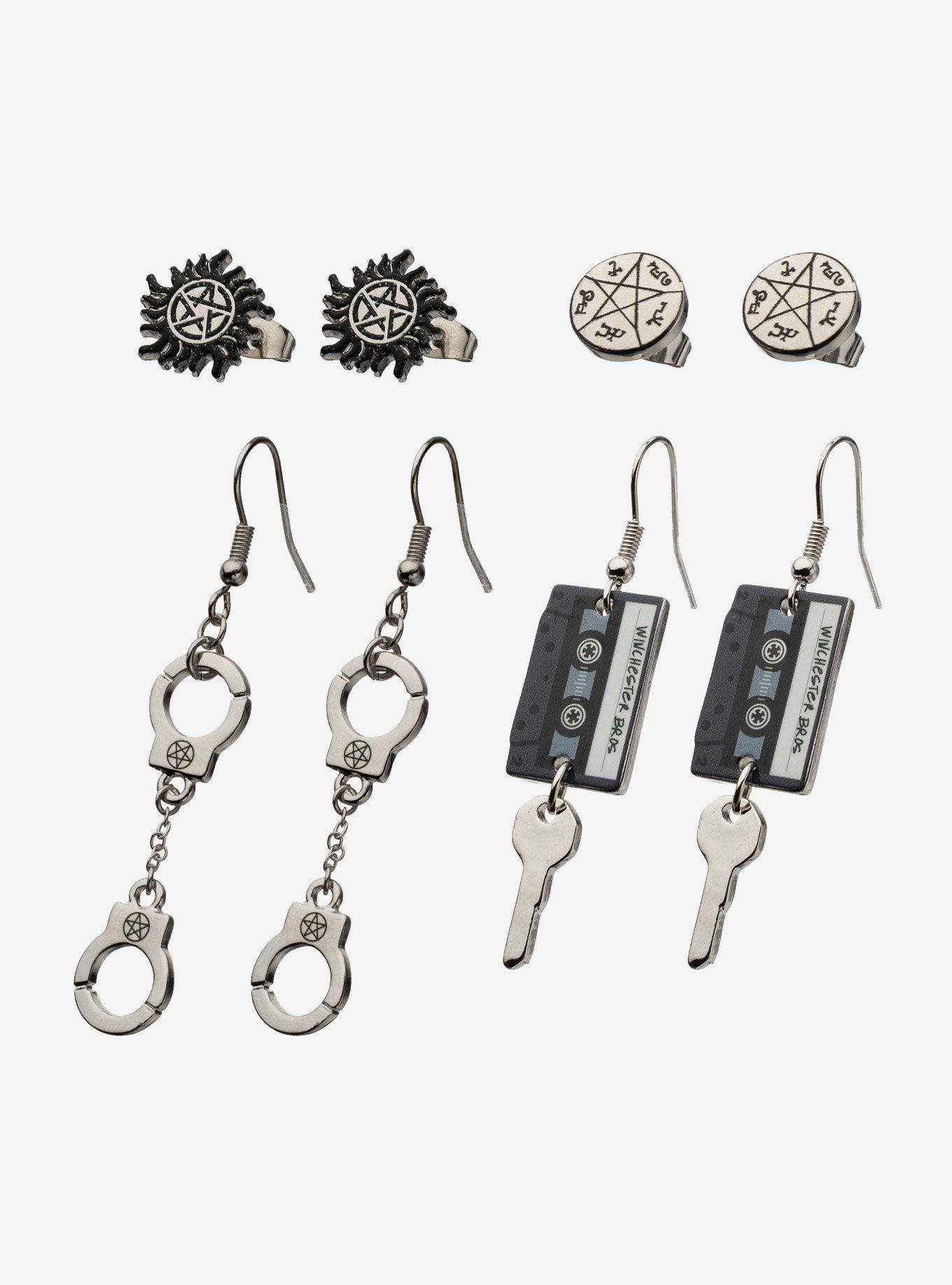 Supernatural Icons Earring Set, , alternate