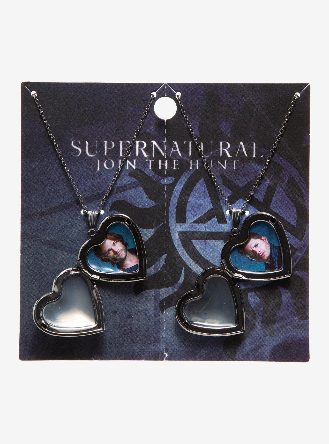 Supernatural Winchester Brothers Locket Best Friend Necklace Set, , hi-res