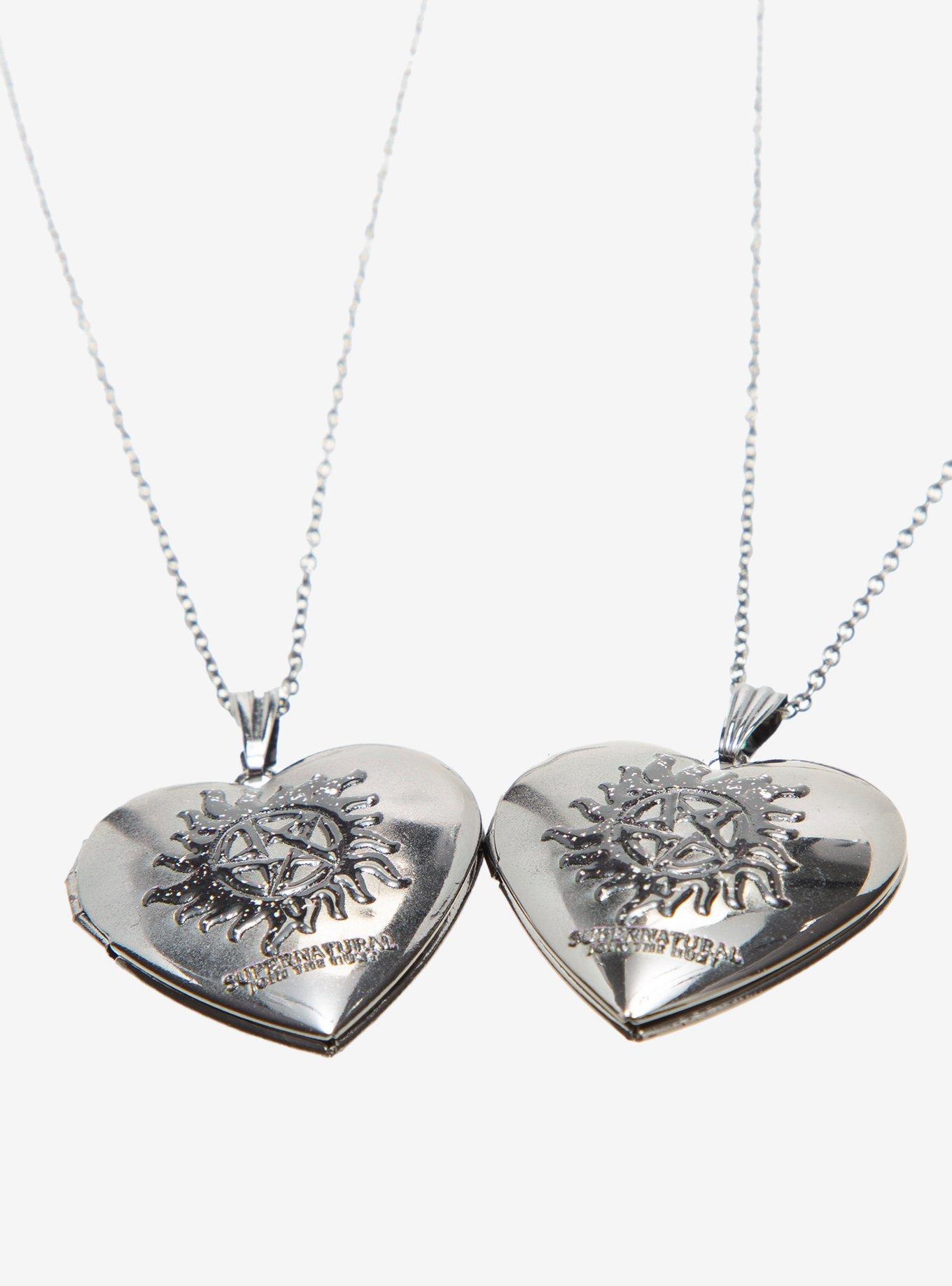 Supernatural Winchester Brothers Locket Best Friend Necklace Set, , alternate