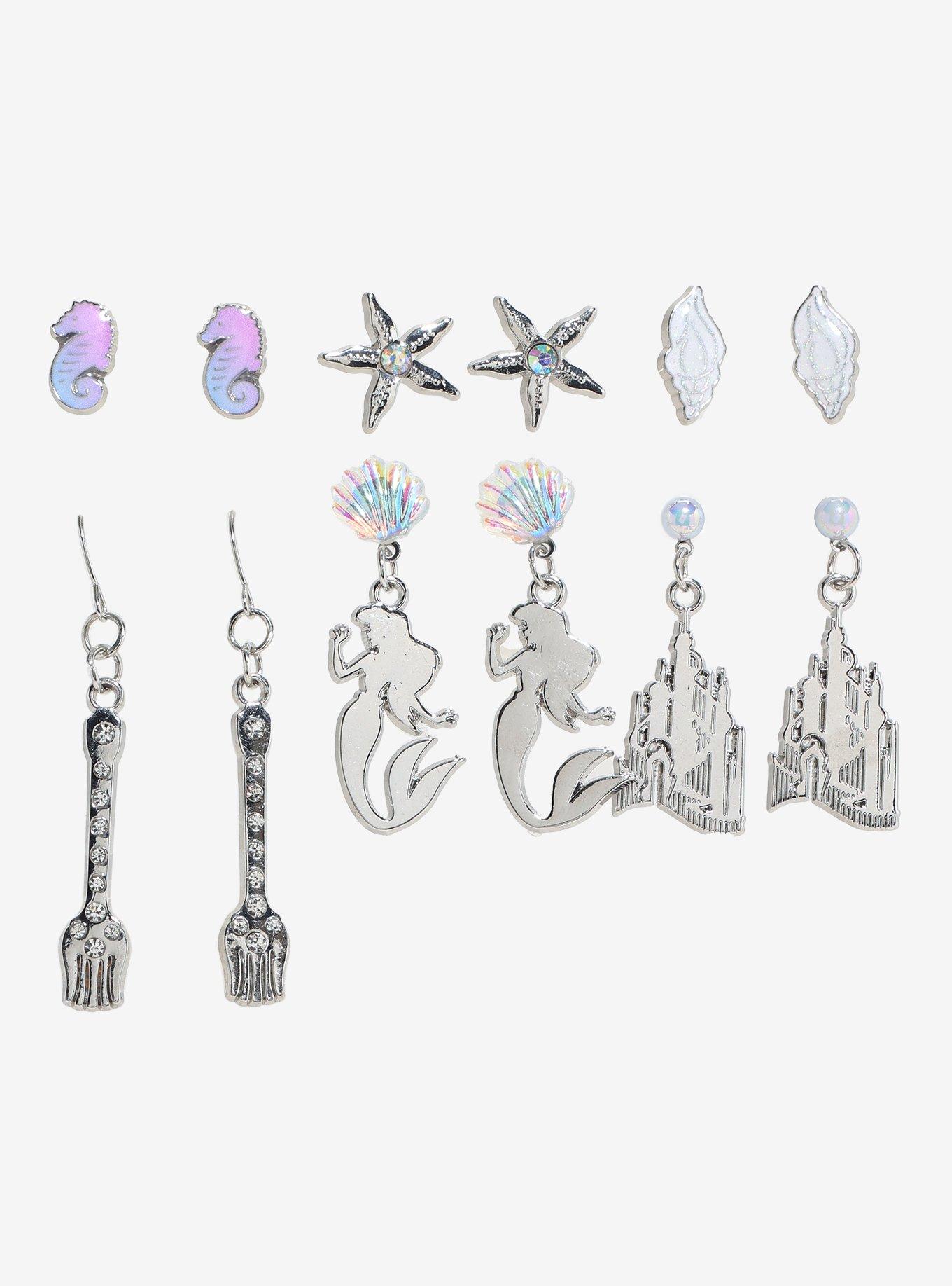 Disney The Little Mermaid Icons Earring Set, , hi-res