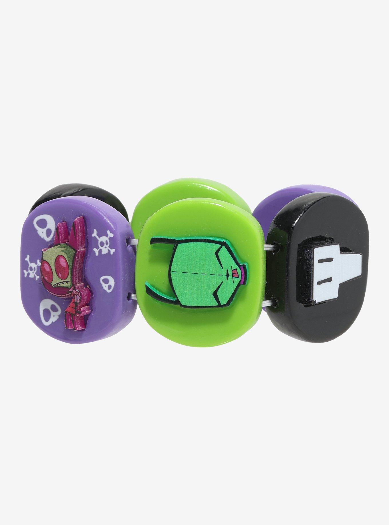 Invader Zim Icons Chunky Bead Bracelet, , hi-res