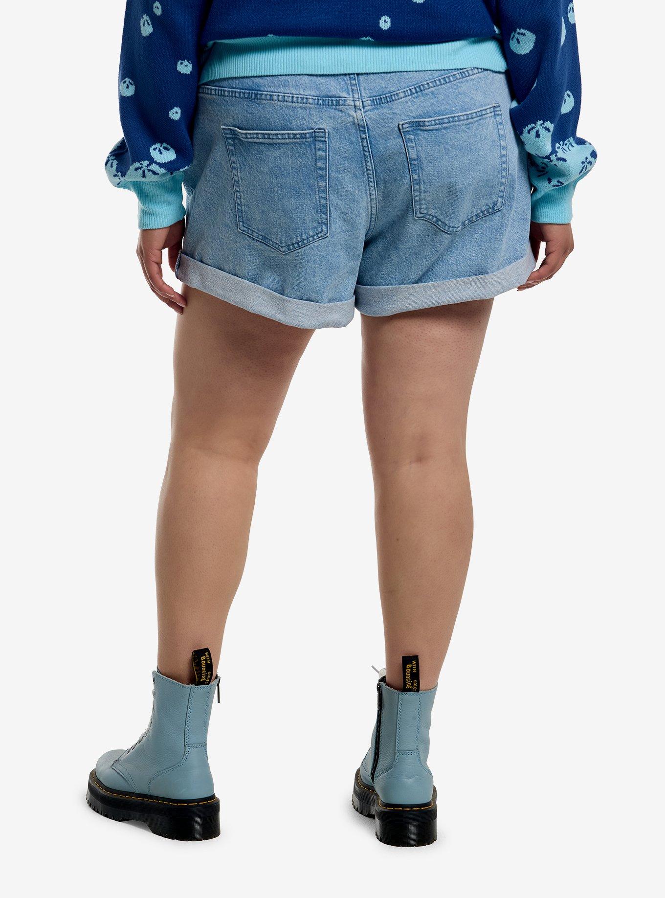 Her Universe Studio Ghibli&reg; Ponyo Ocean Critters Elastic Denim Shorts Plus Size, , hi-res