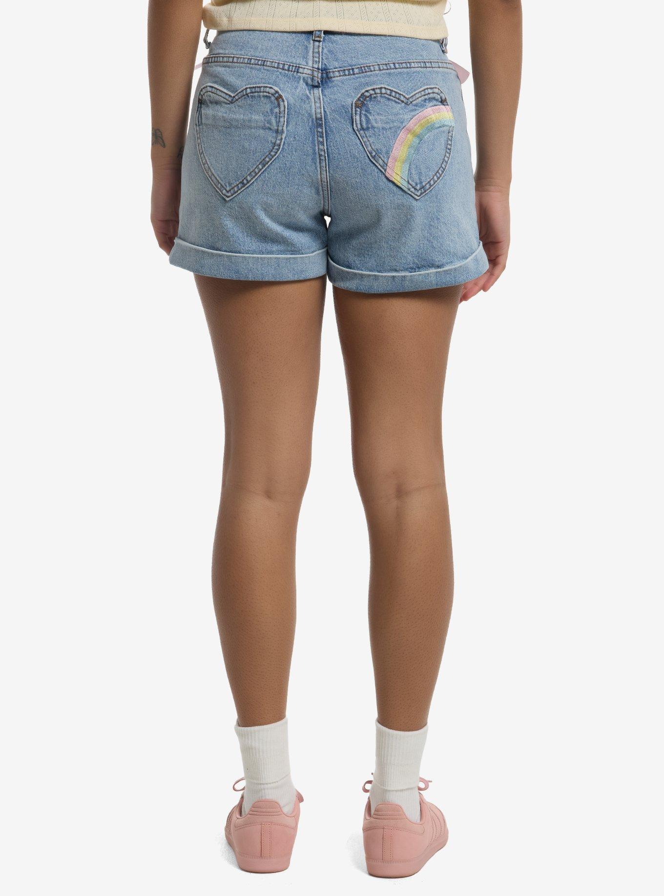 Cinnamoroll & Mocha Denim Mom Shorts, , hi-res