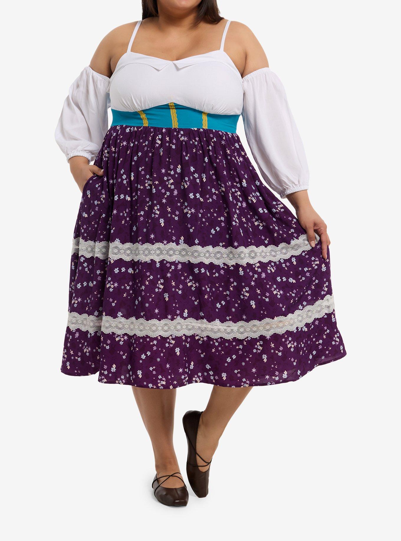 Disney The Hunchback Of Notre Dame Esm&eacute;ralda Cold-Shoulder Dress Plus Size, , hi-res